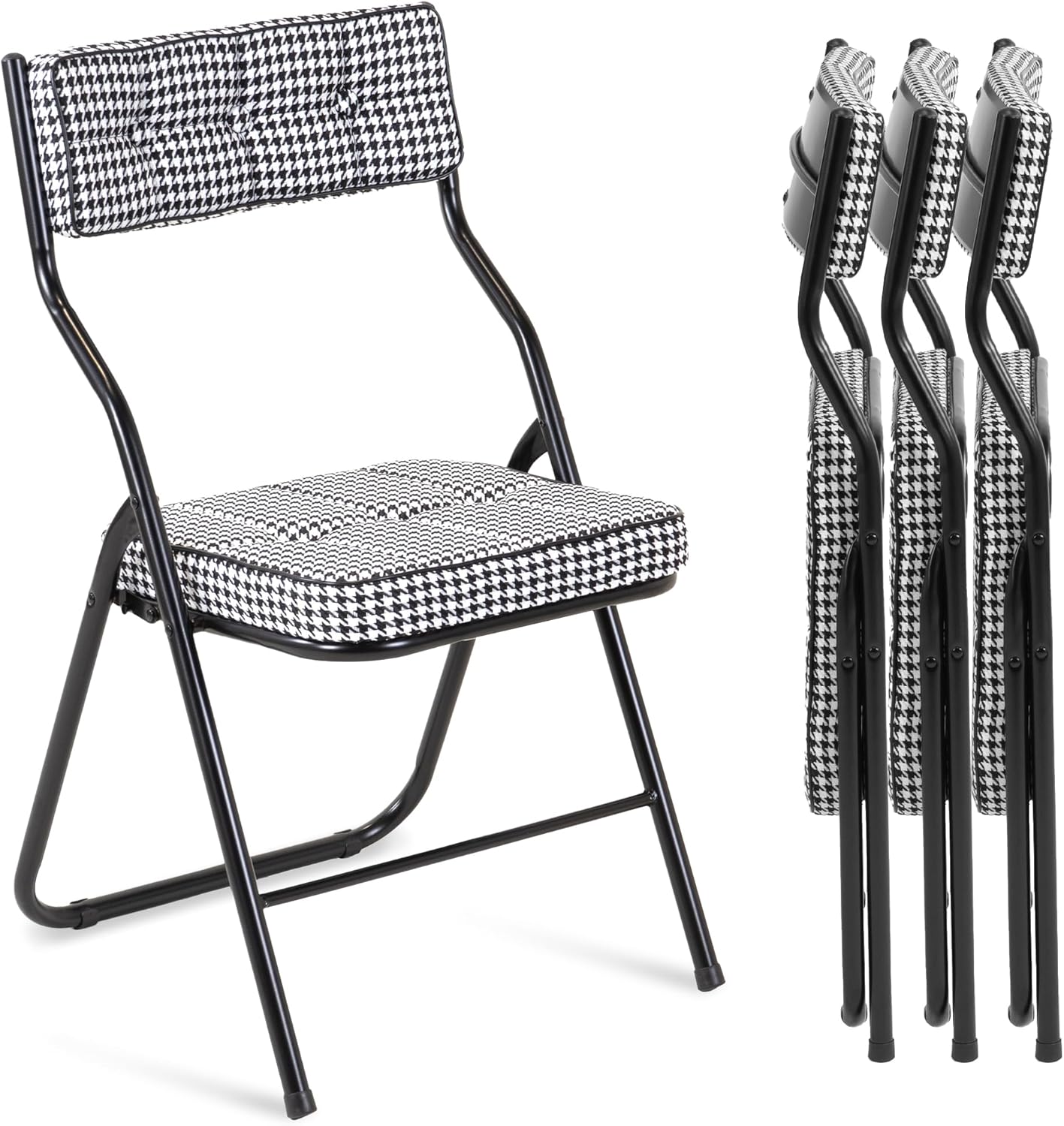 HOMEFUN Padded Folding Chairs for Dining, Office, and Events