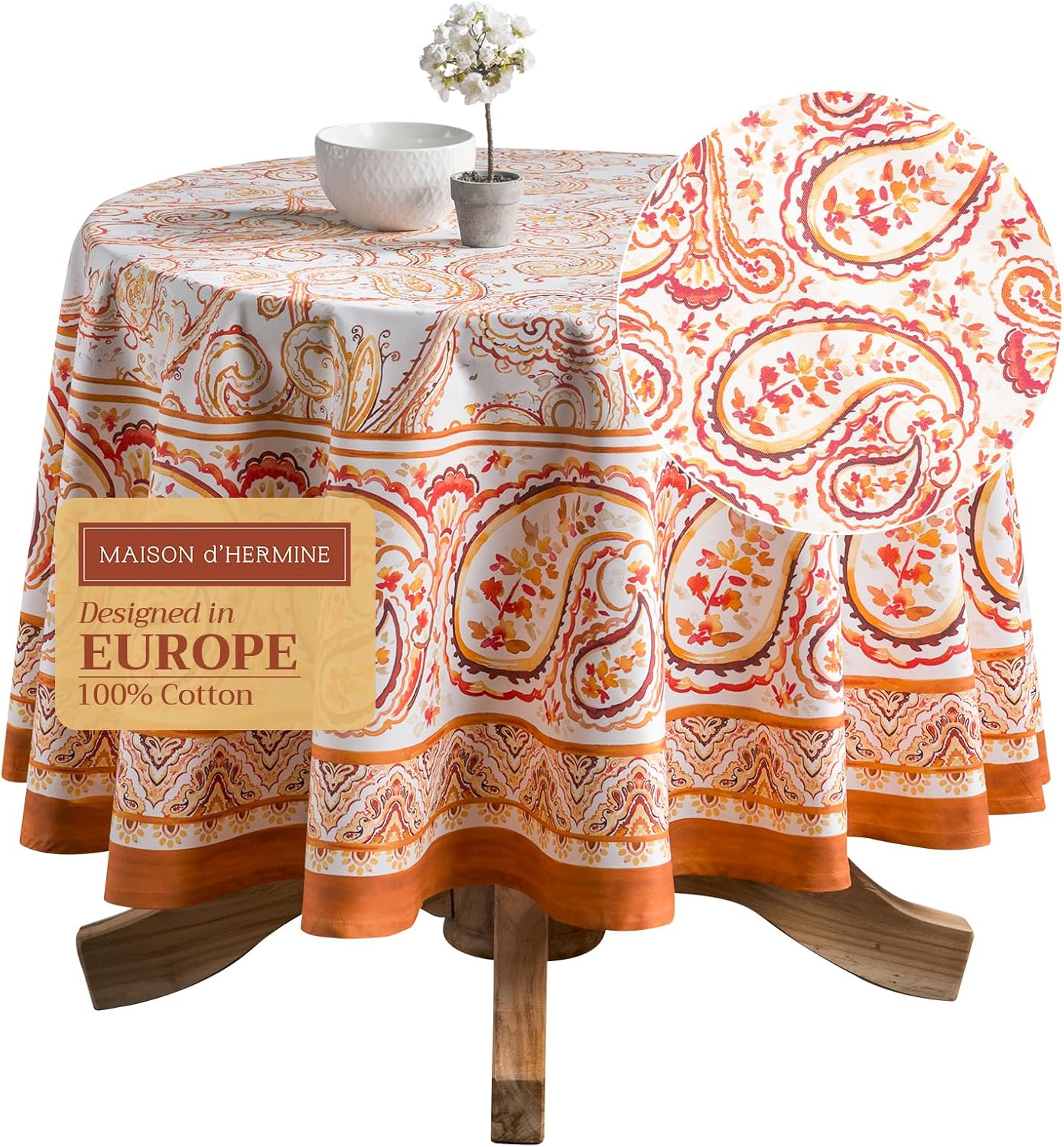 Elegant 69 Inch Round Tablecloth for Dining and Festive Occasions
