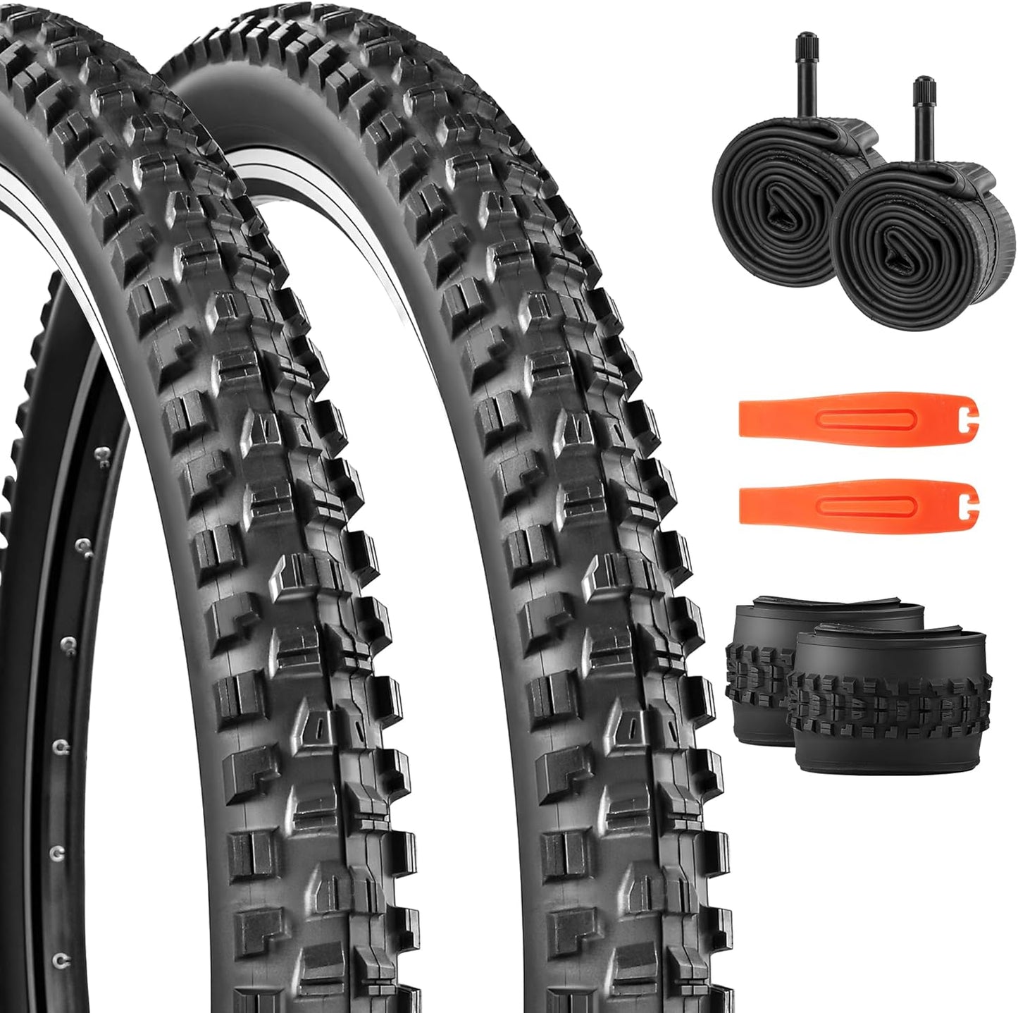 WEEROCK MTB Bike Tire Two Pack for 27.5 Inch Mountain Bikes