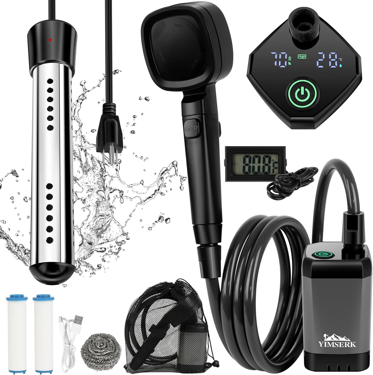 2000W Rechargeable Camp Shower Pump