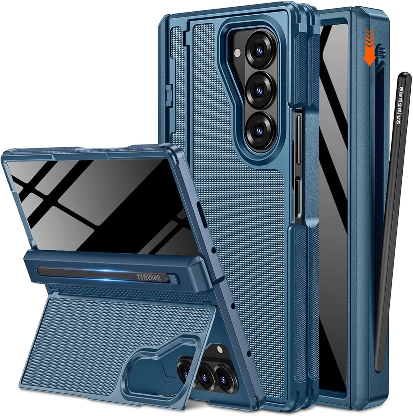 Samsung Galaxy Z Fold 7 Case with S Pen Holder and Kickstand