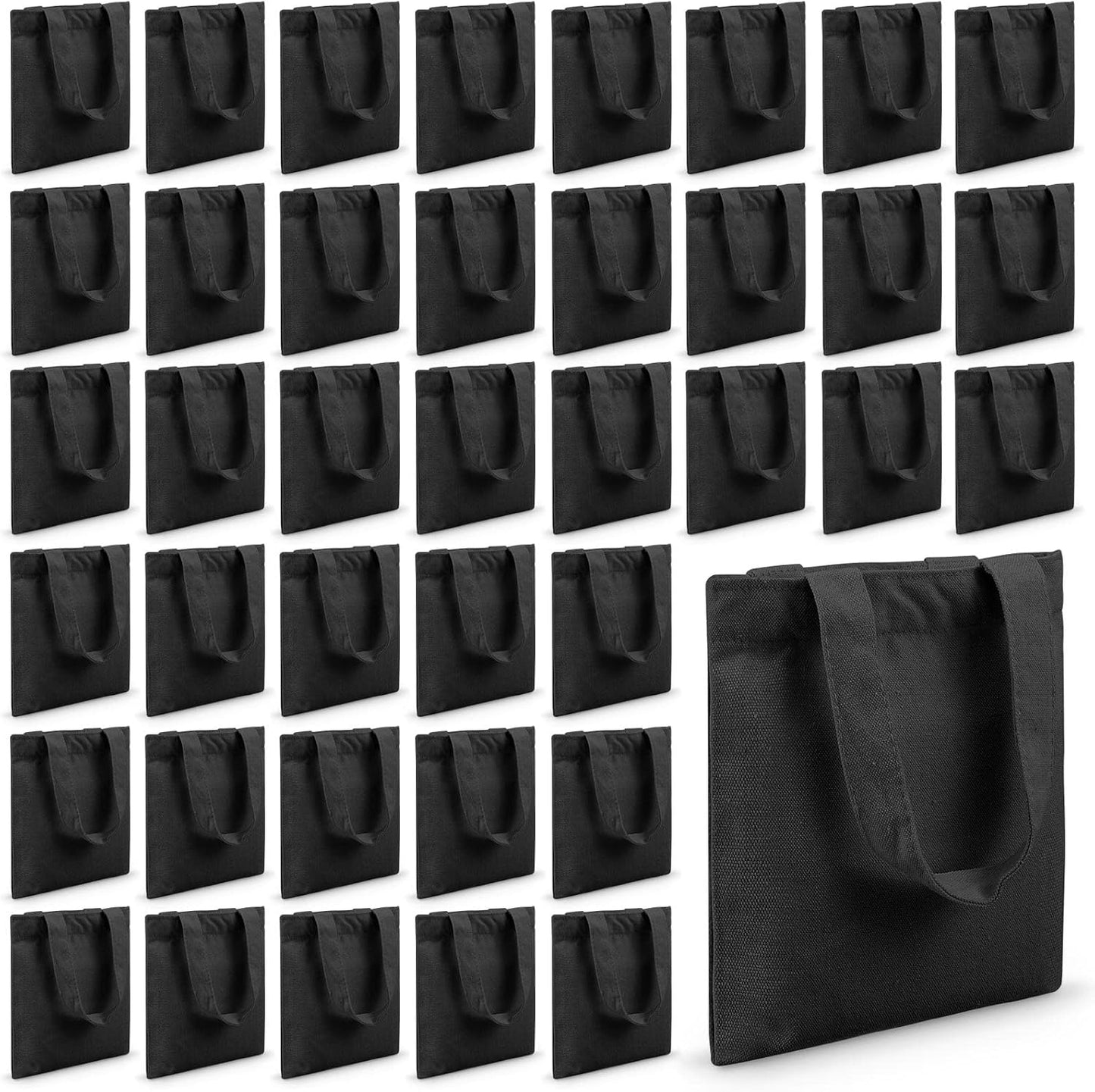 48 Pcs Mini Tote Bag Sublimation Blank Canvas for DIY Projects