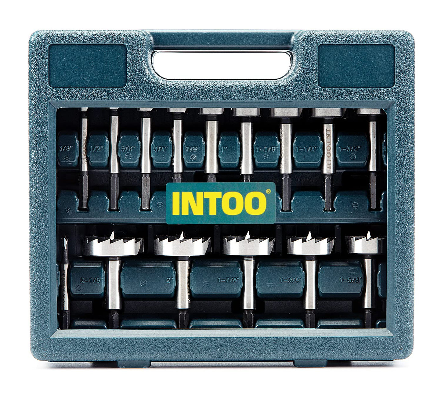 INTOO Hex Shank Forstner Bit Set 16 pcs for Woodworking