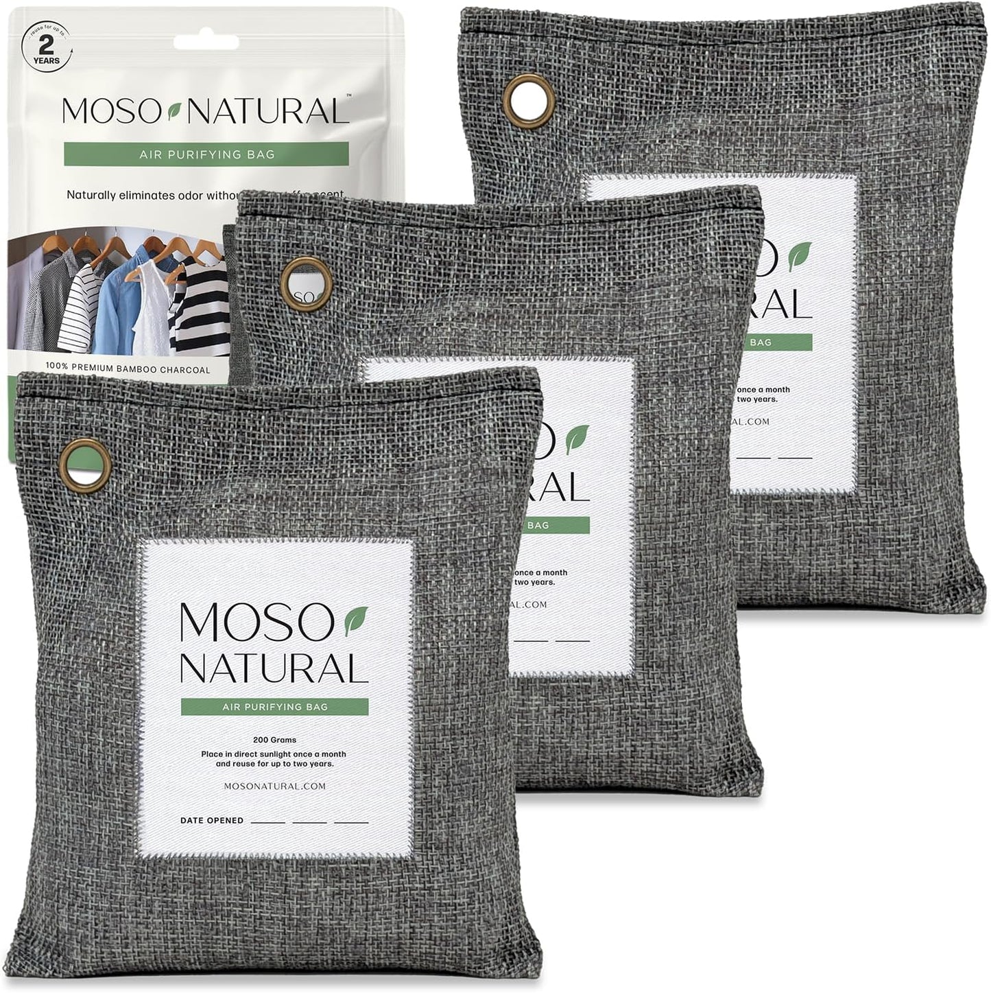 Moso Natural Air Purifying Bag 200g - Effective Odor Absorber