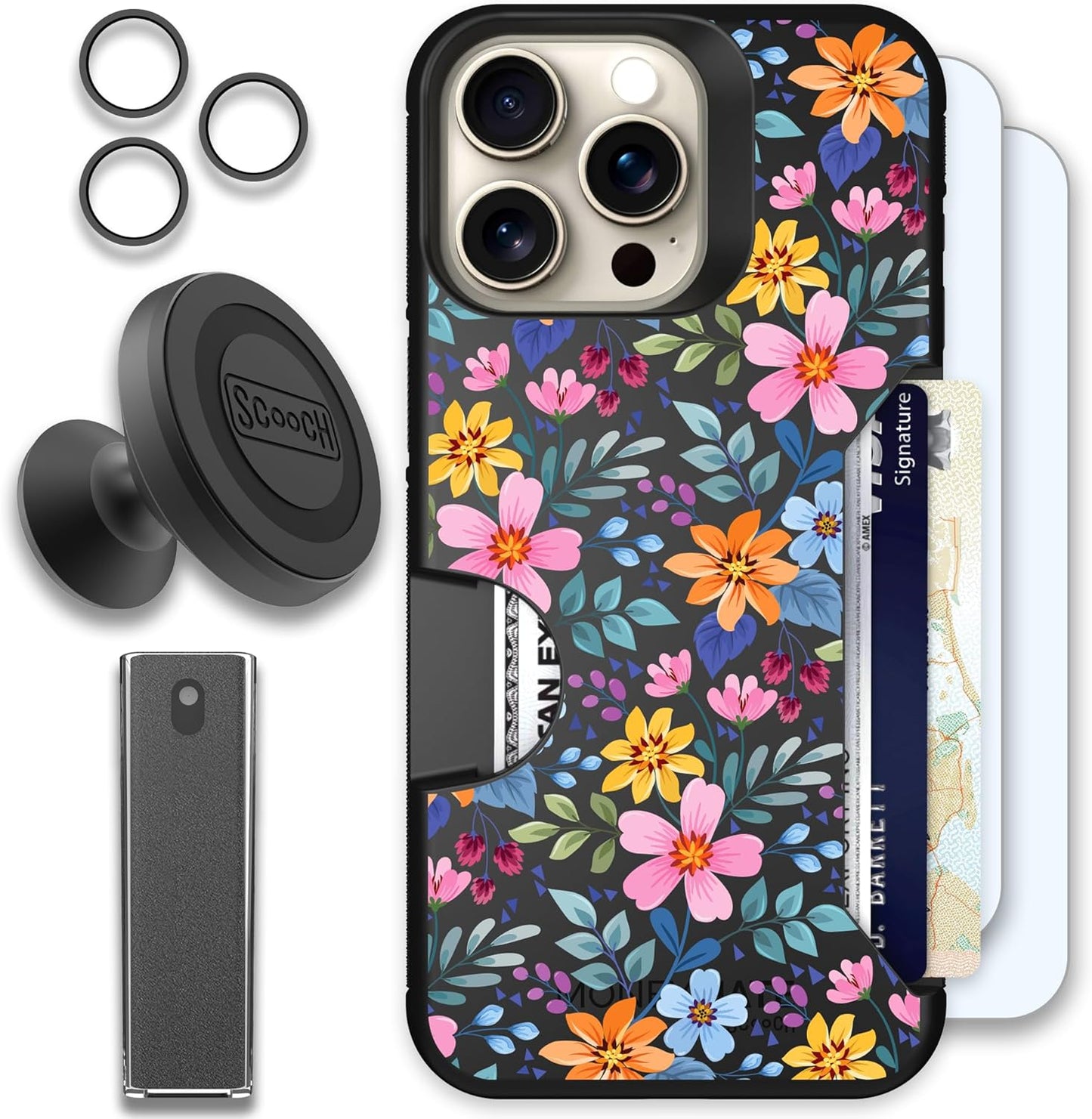 Scooch iPhone 15 Pro Max Case with Card Holder and Protection