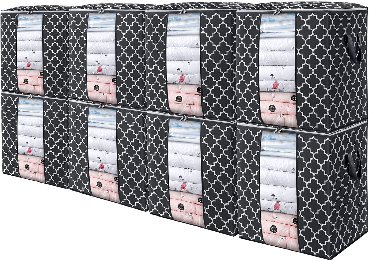 WISELIFE Storage Bags 8 Pack for Large Blanket and Clothes