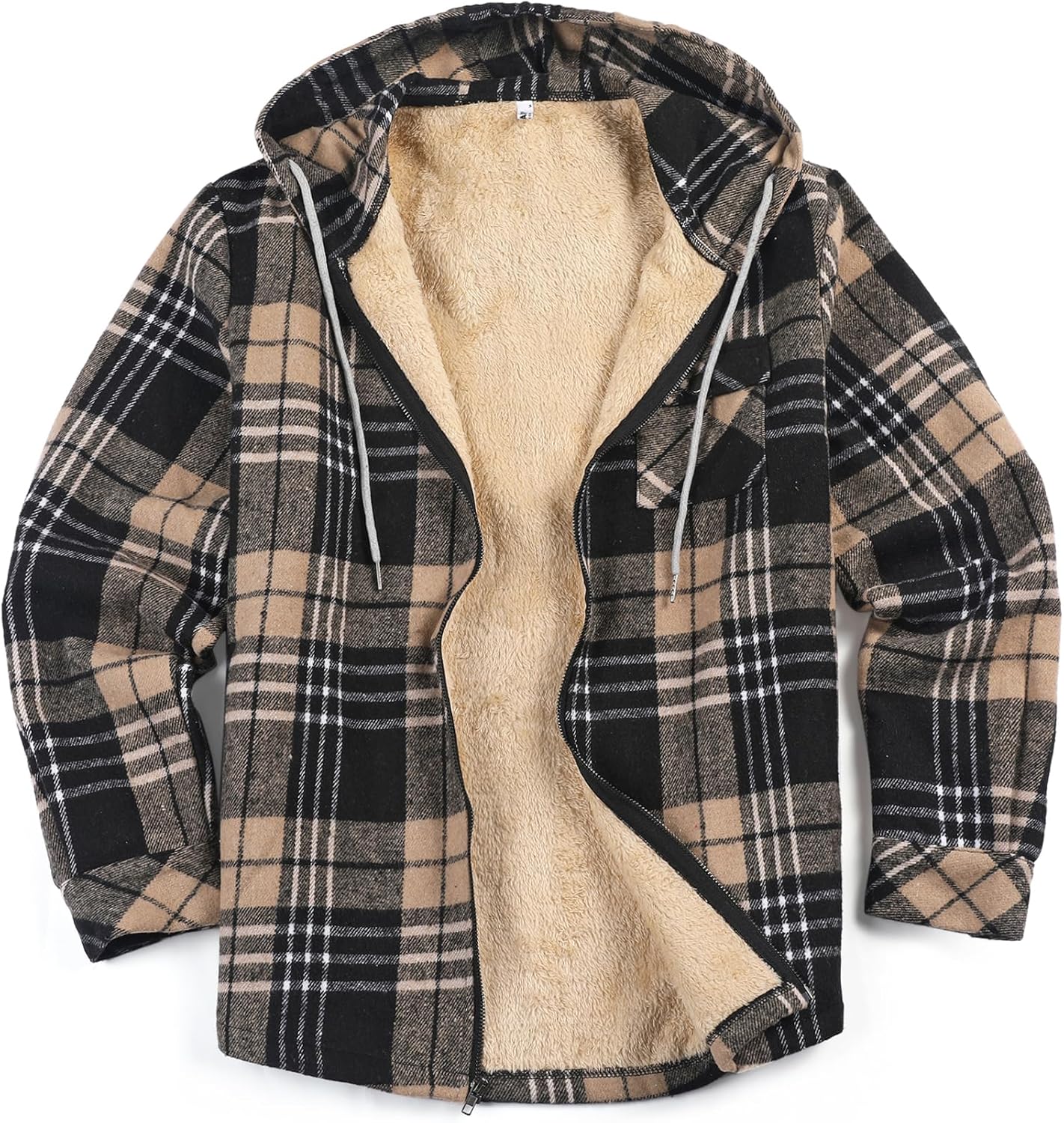 COOFANDY Men's Flannel Fleece Jacket for Ultimate Warmth