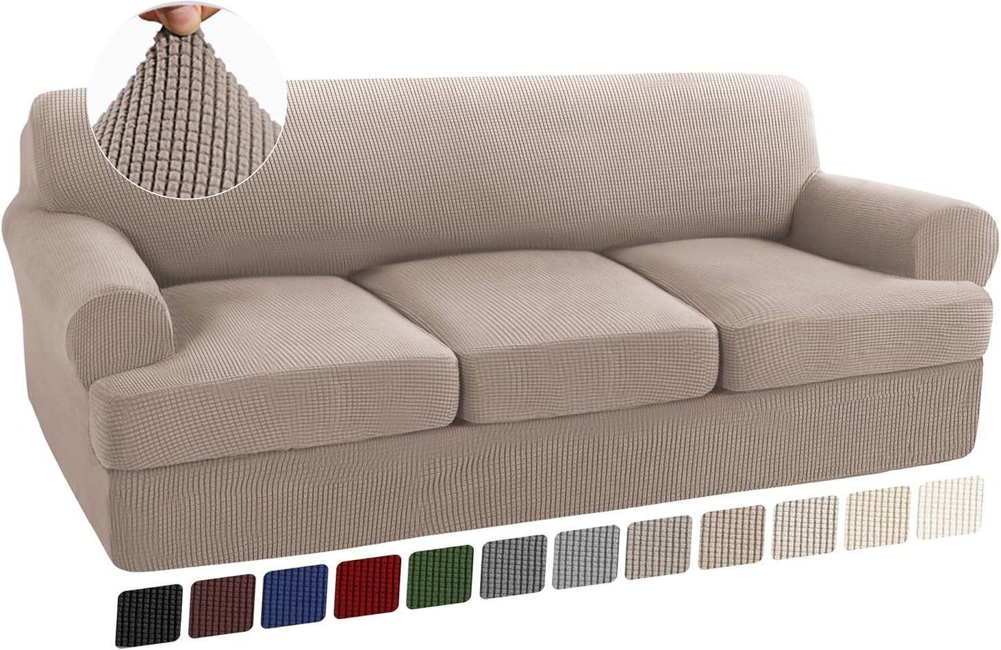 Turquoize 4 Piece T Cushion Sofa Slipcovers for Stylish Protection