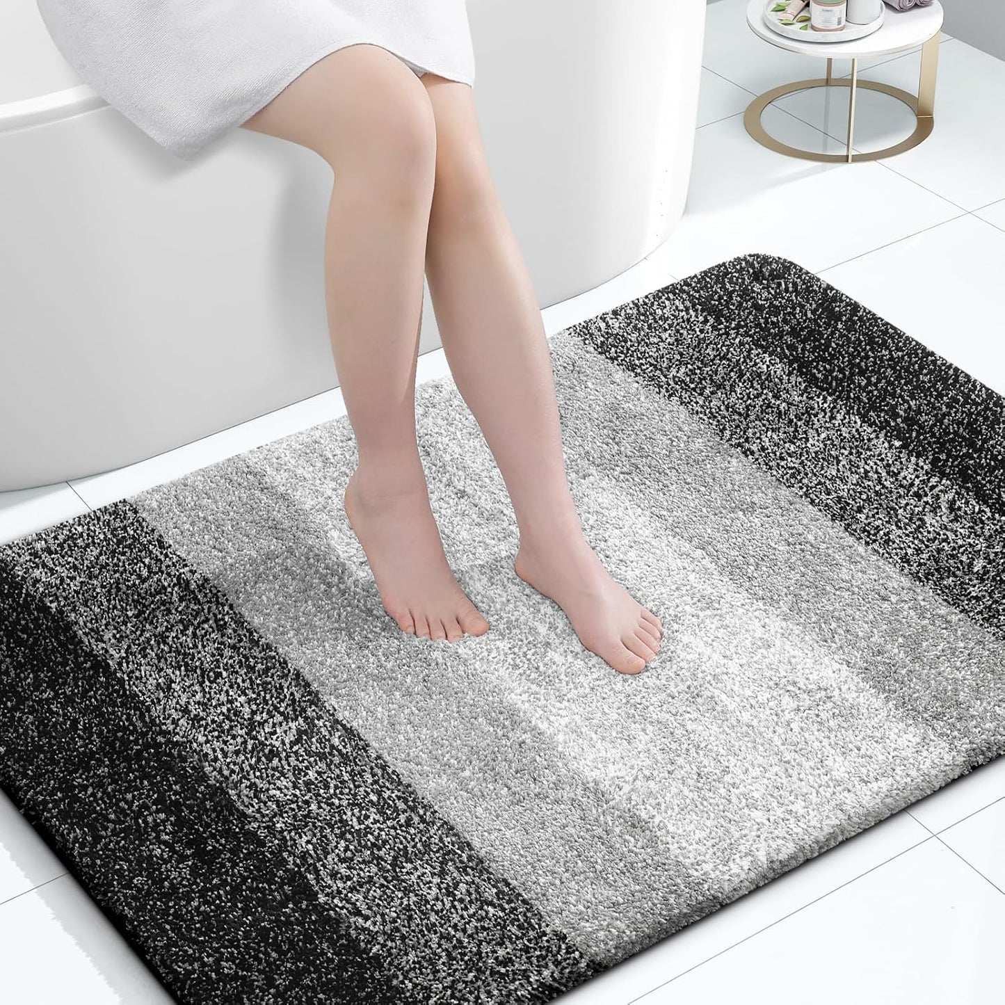 OLANLY Extra Soft Microfiber Bathroom Rugs Mat 47x32 for Home