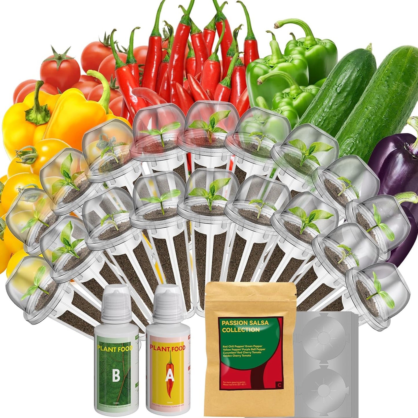 inbloom 18-Pod Salsa Seed Pod Kit for Indoor Gardening Fun