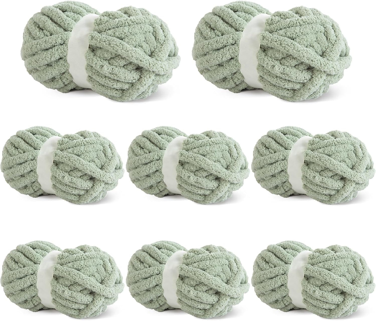 Chunky Chenille Yarn Set for Crocheting & Knitting Projects