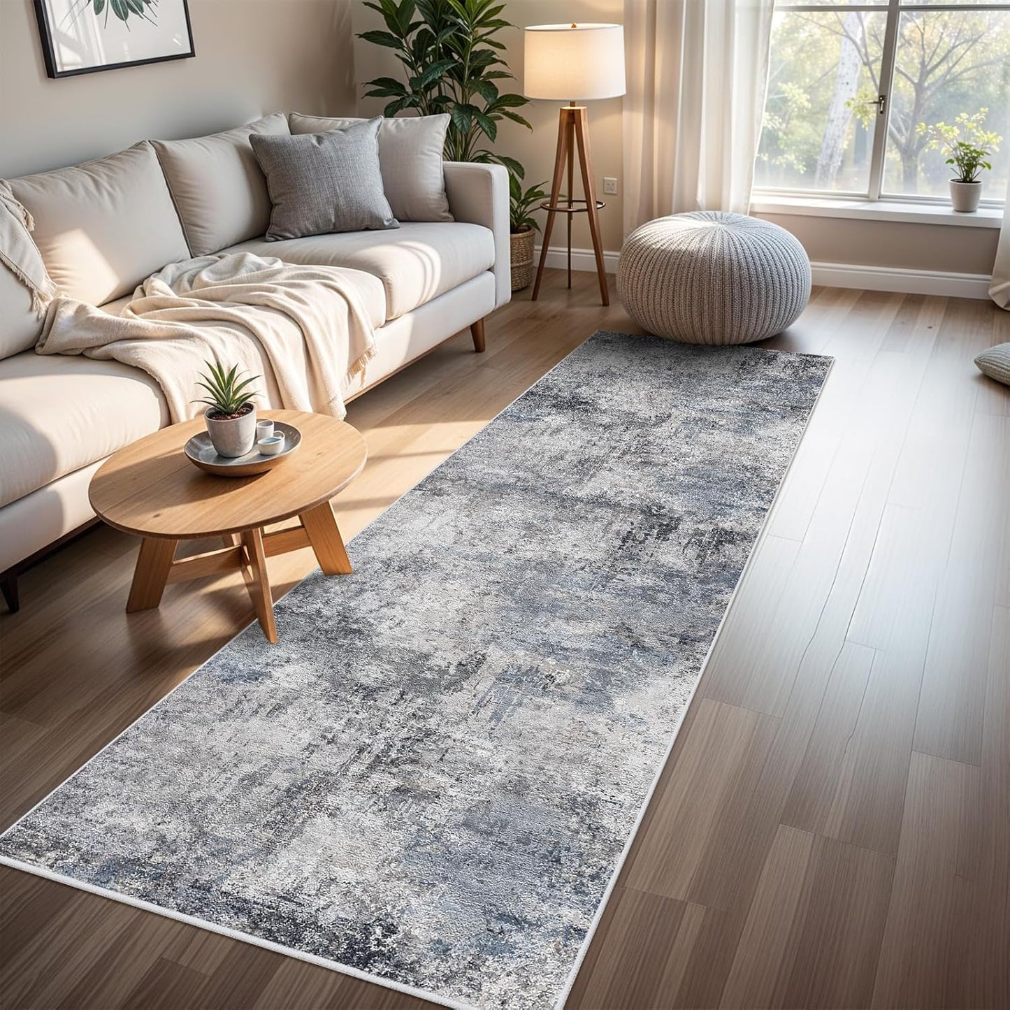 RUUGME Washable Abstract 3x8 Runner Rug for Home Decor