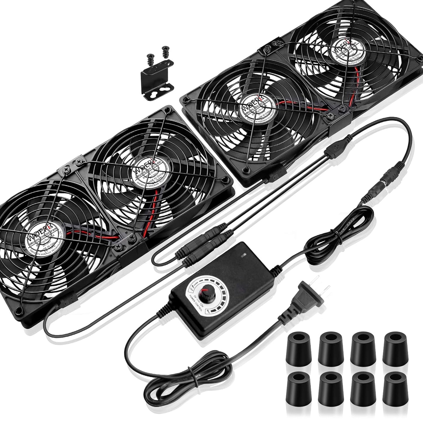 4 x 120mm Server Rack Mount Fan for High Airflow Cooling Needs