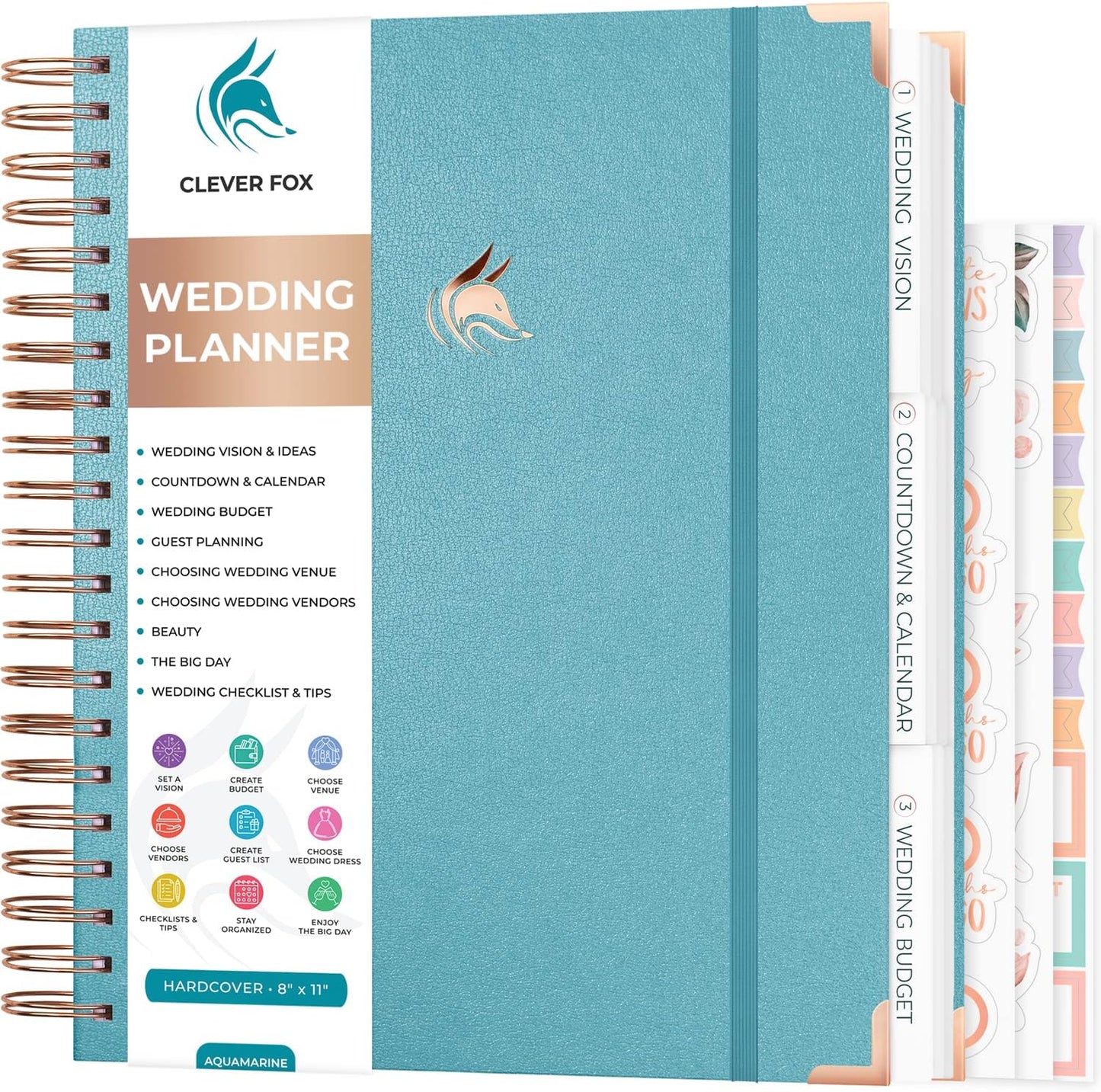 Clever Fox Wedding Planner Notebook Organizer for Bride's Day