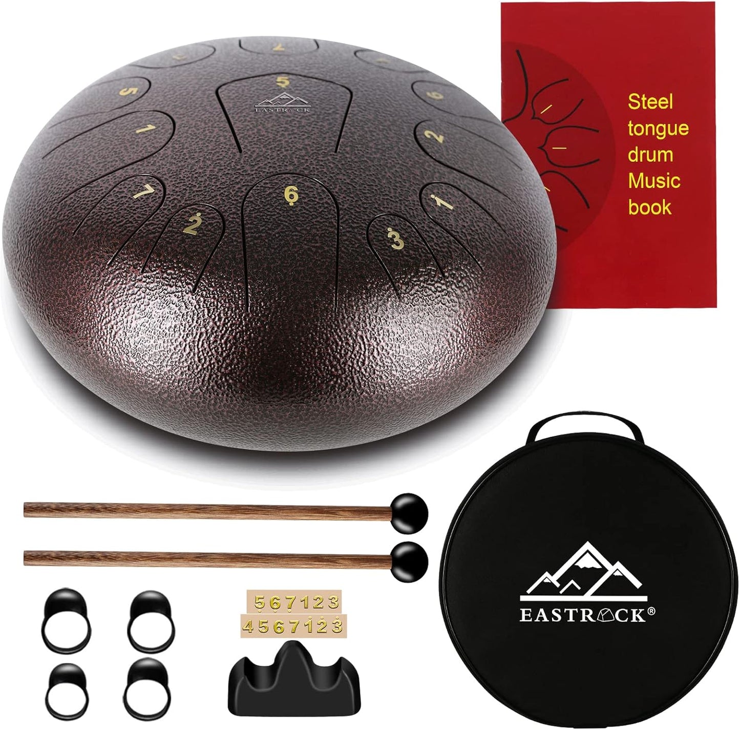 EASTROCK 13 Note Steel Tongue Drum for Meditation and Yoga