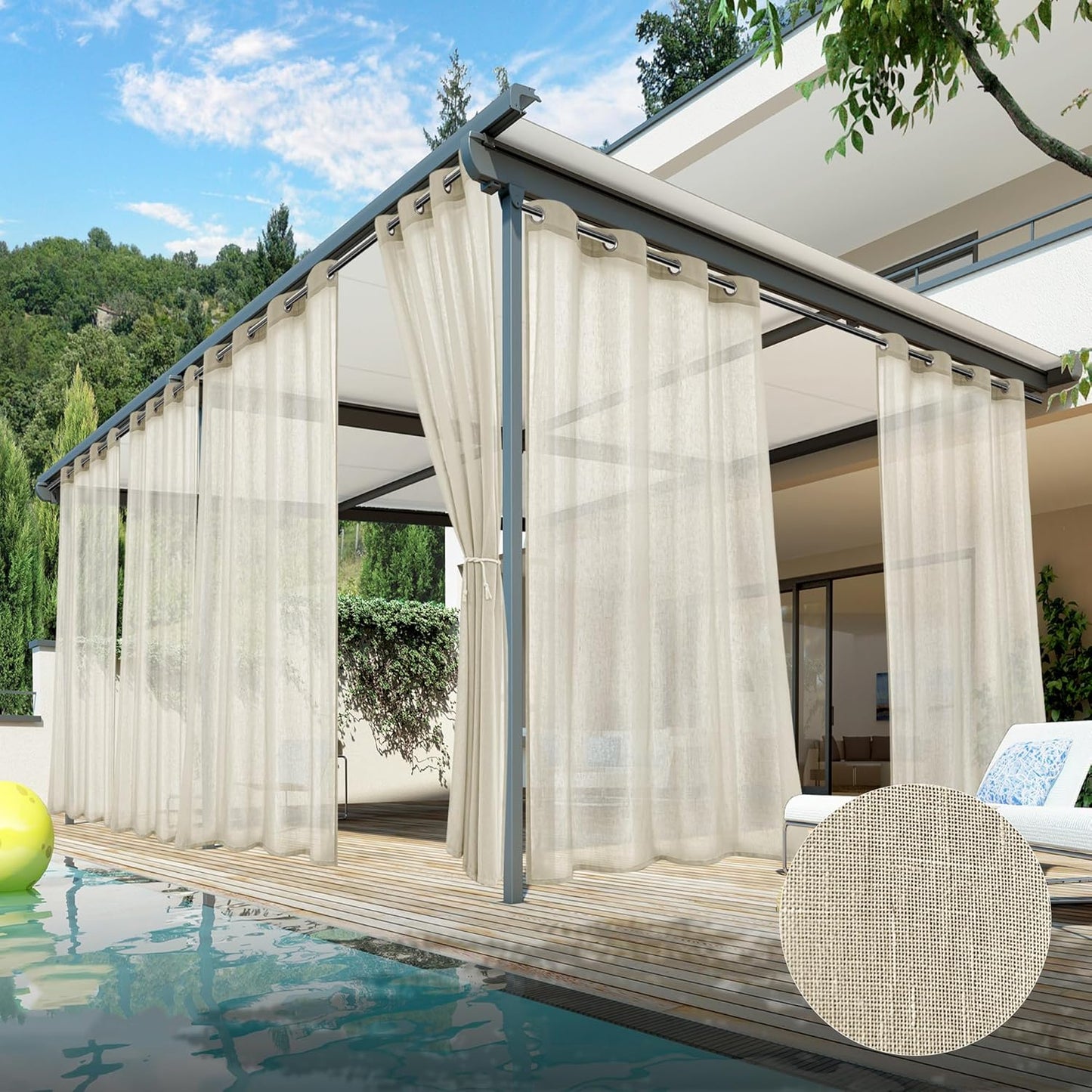 Outdoor Curtains for Patio by HolidayIdeas - Stylish Privacy Drapes