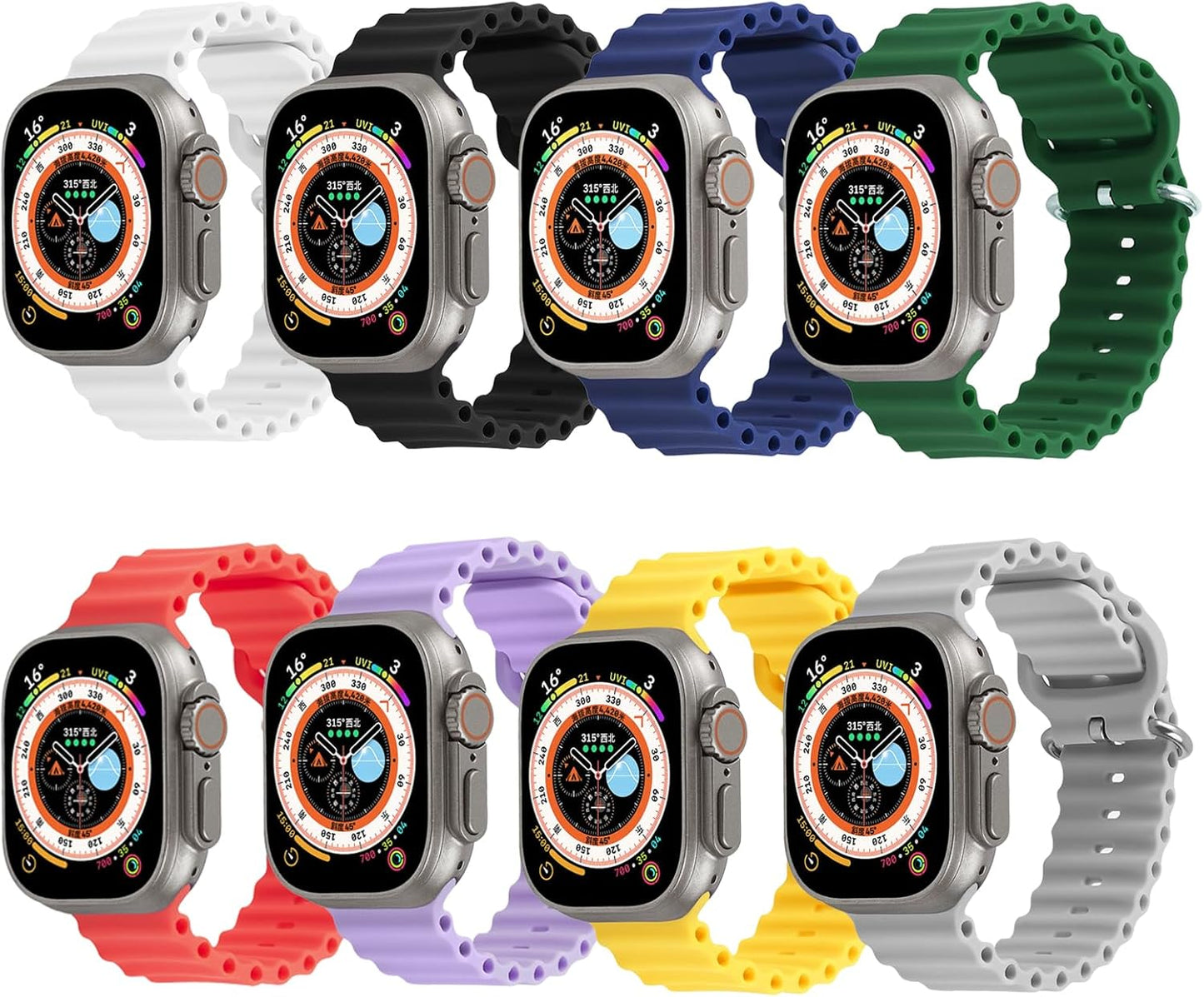 Ocean Band 8 Pack for Apple Watch Series - Stylish & Compatible!