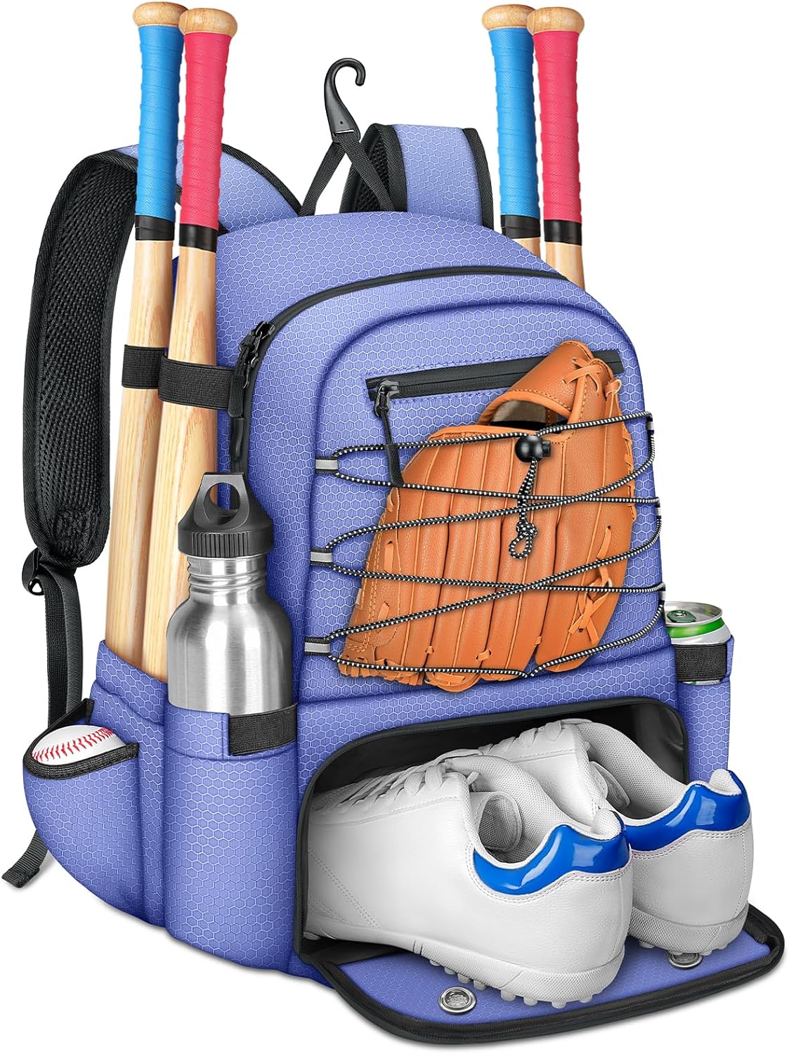MATEIN Baseball Bat Bag for 4 Bats with Ball Pocket and More