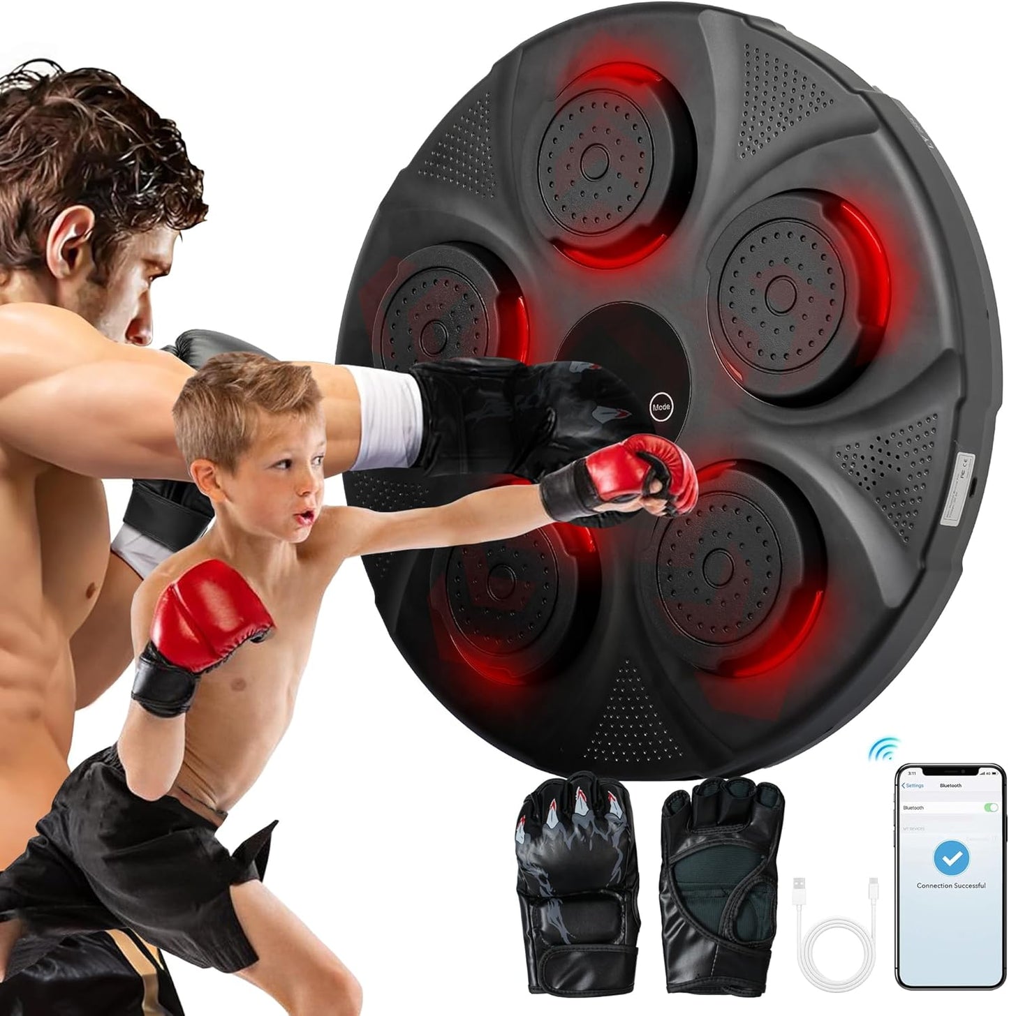 Wall Mounted Smart Music Boxing Trainer-Boost Teen Fitness