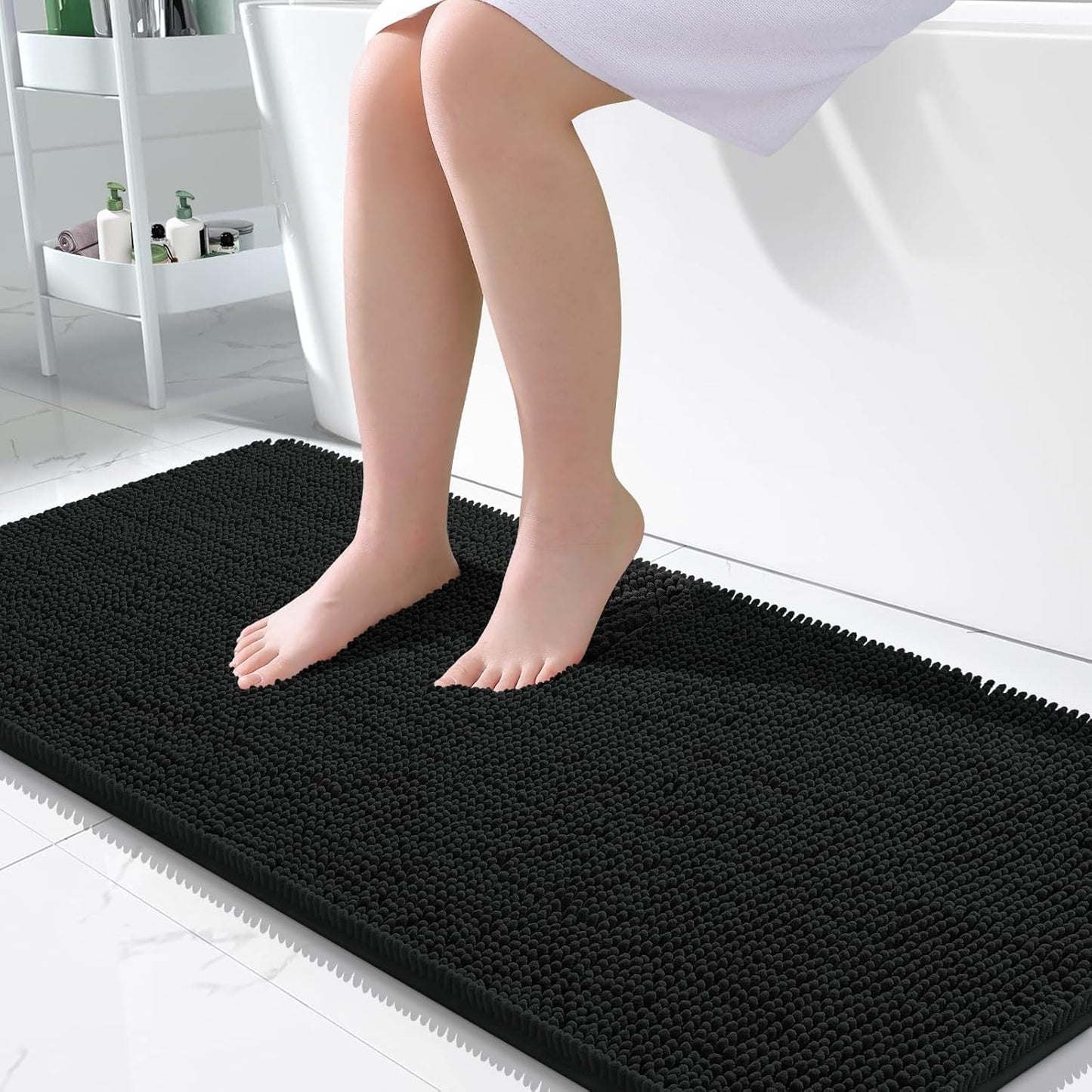 OLANLY Bathroom Rugs 50x30, Extra Soft Chenille Bath Mats