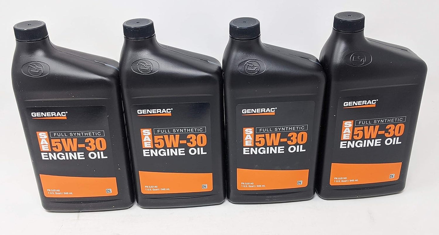4-Quarts Full Synthetic Motor Oil 5W-30 for Engine Care