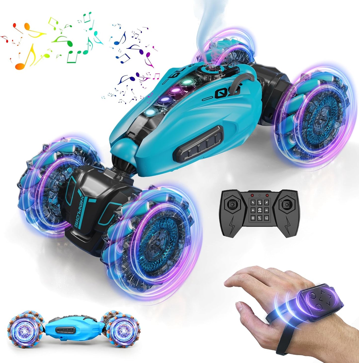Gesture Sensing RC Stunt Car: 360 Rotation & Double-sided Driving!
