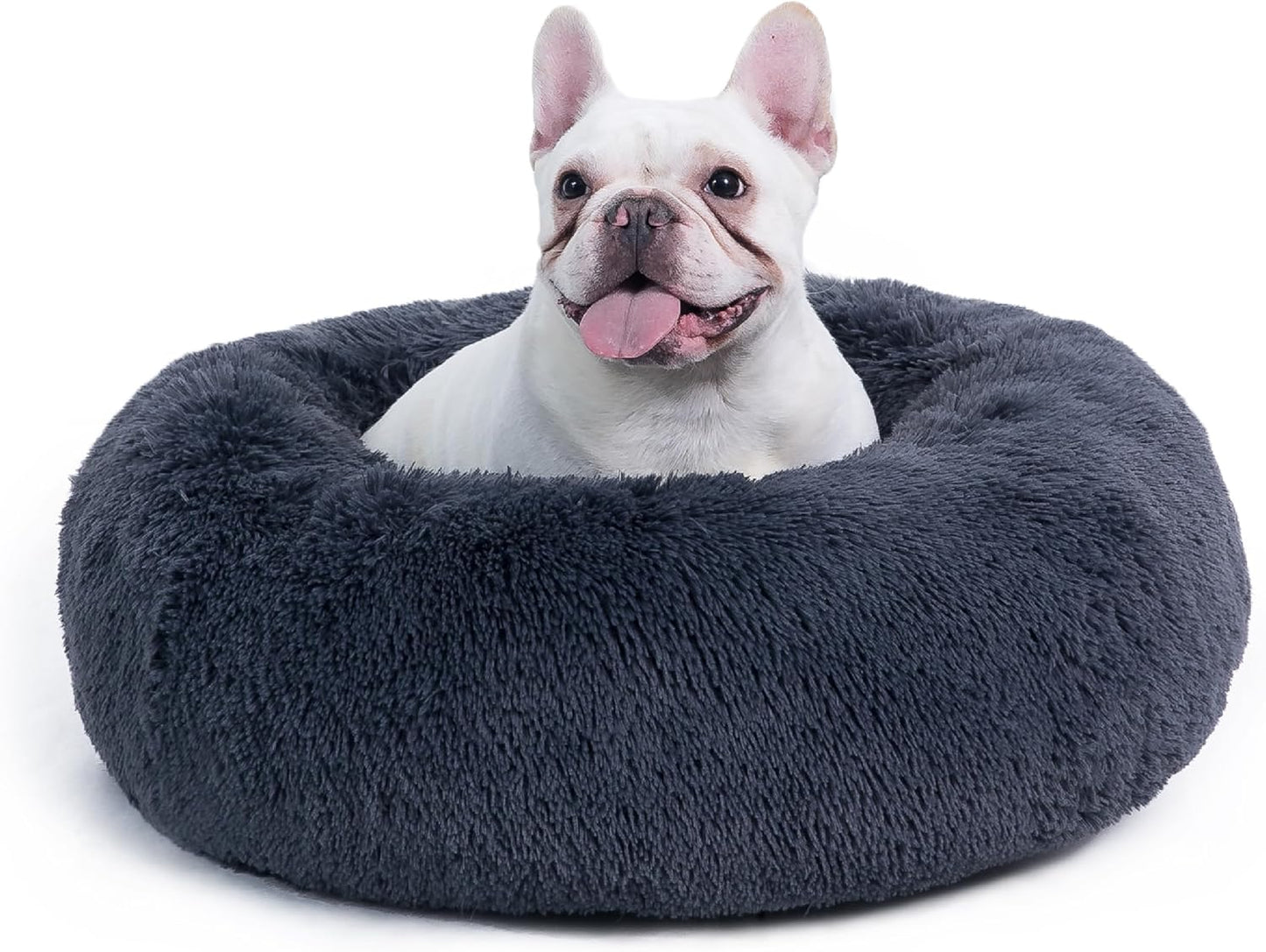 Calming Dog Bed for Medium Large Dogs - Cozy Donut Design