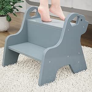 Toddler Step Stool for Bathroom Sink, Non-Slip Kids Stool