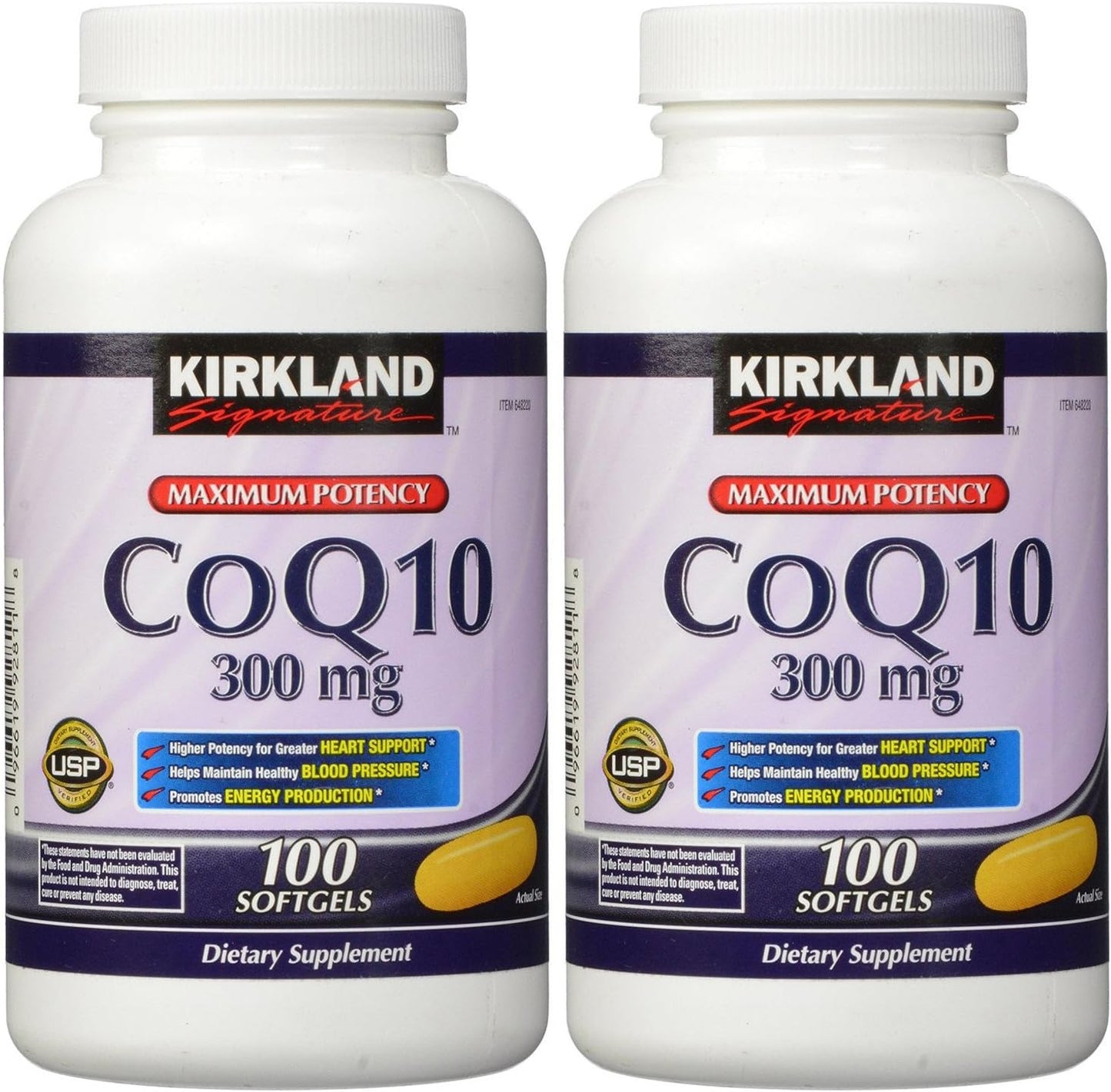 Kirkland COQ10 300 mg Softgels Pack of 2 for Heart Health