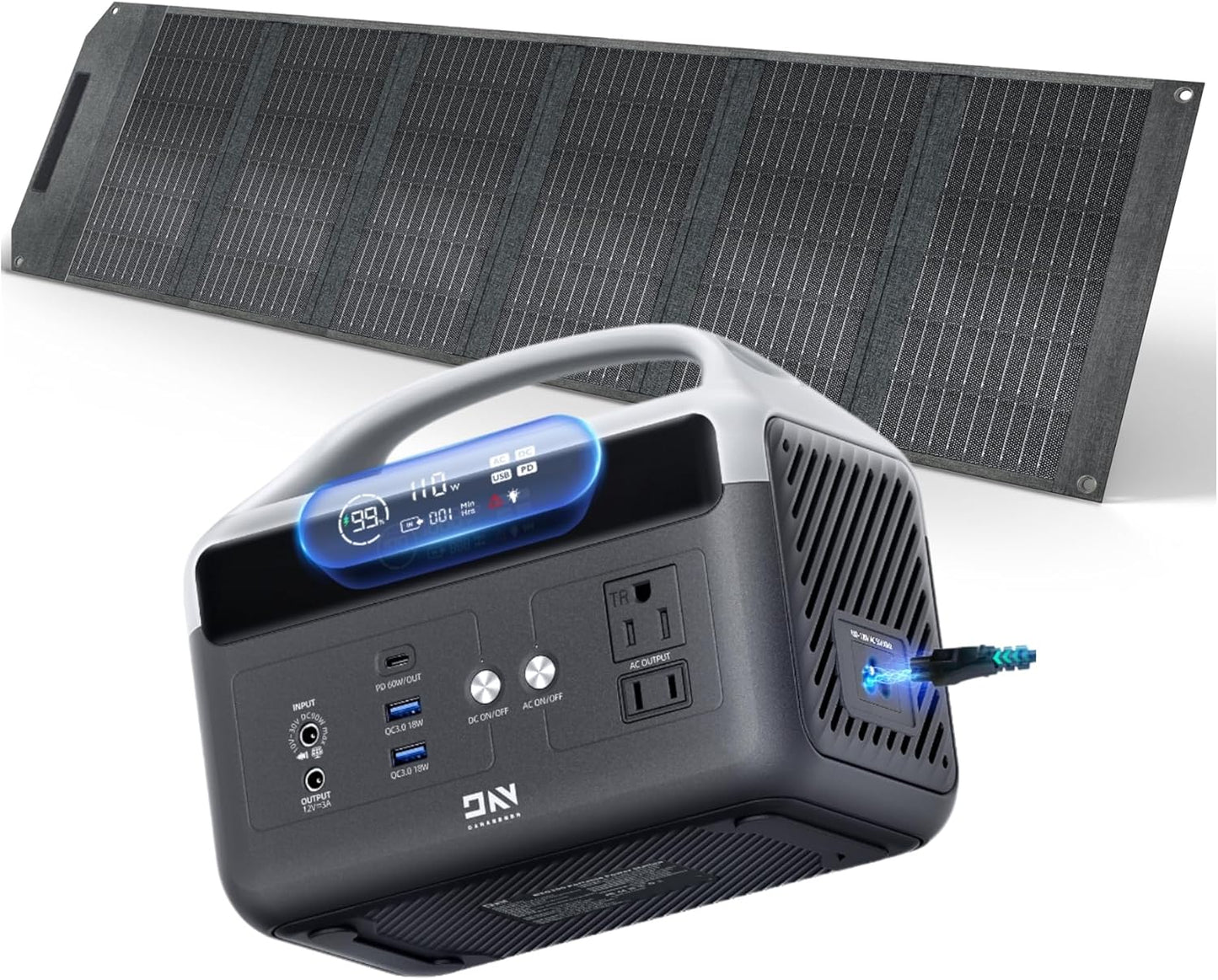 DaranEner Portable Power Station: 179.2Wh Solar Generator