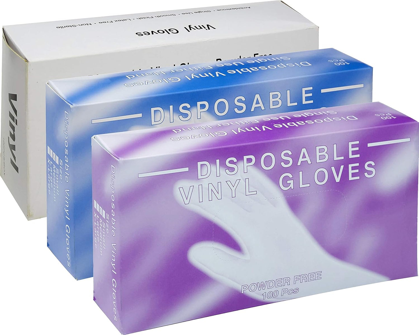 1000 Generic Vinyl Gloves, Large, Powder & Latex Free