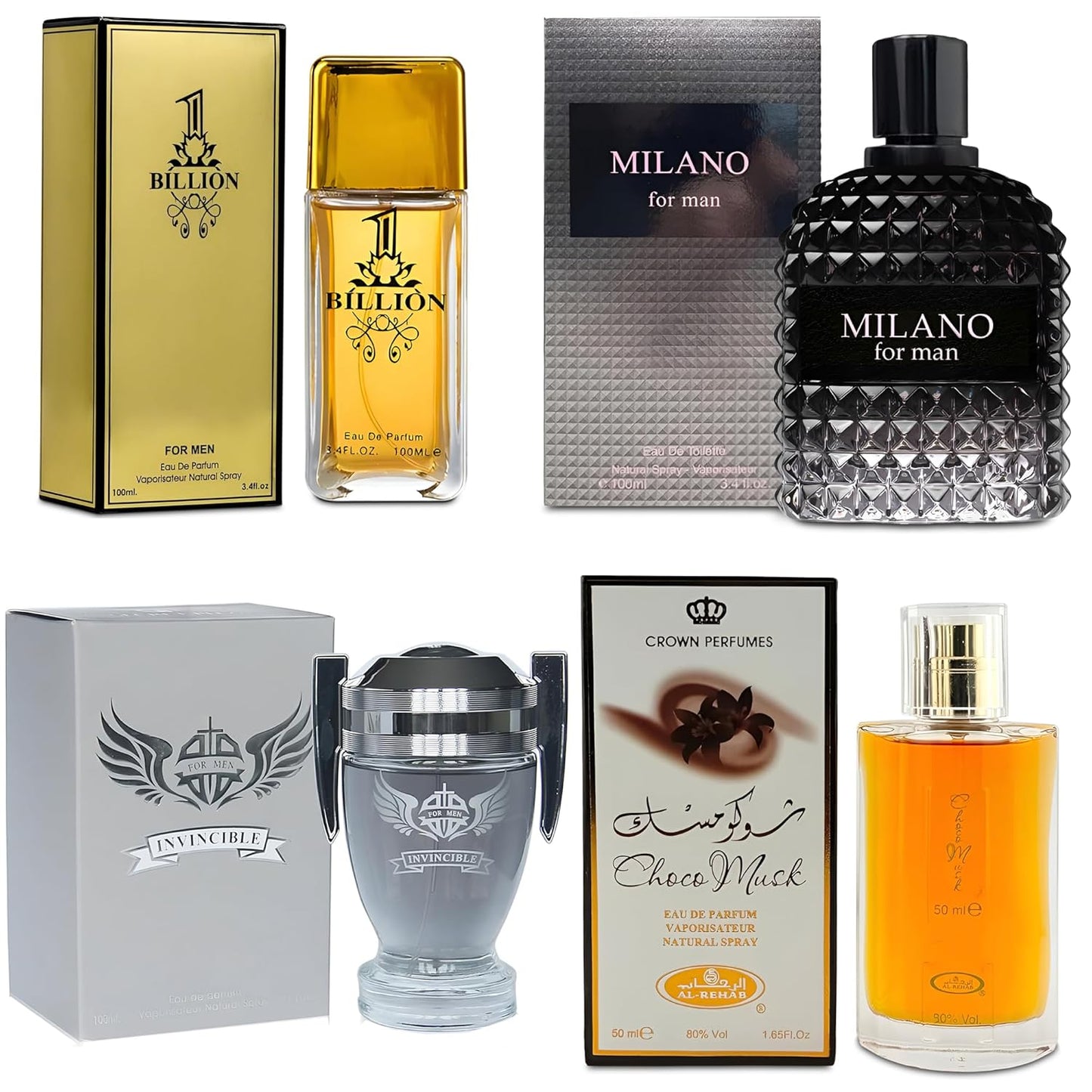 AFLUXE 4-Piece Cologne Set for Men - Long Lasting Fragrance