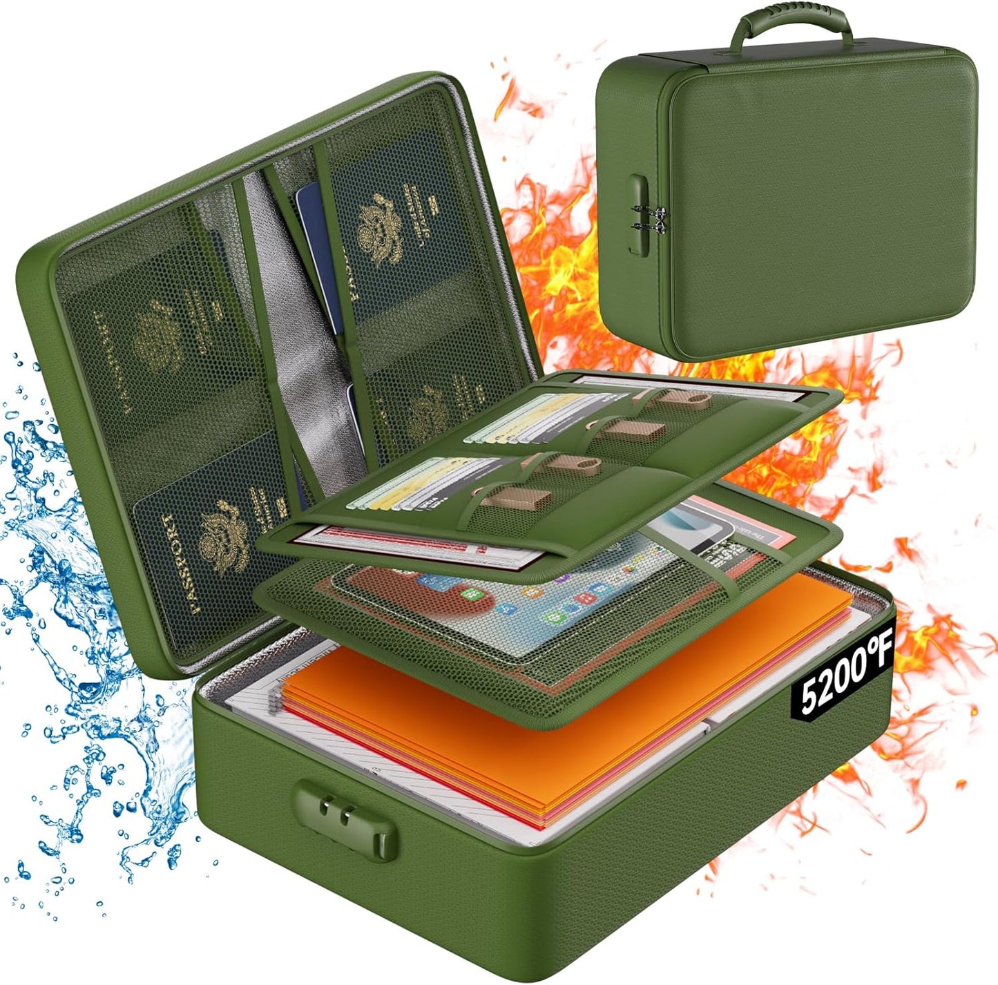 DocSafe 5200F Fireproof Document Organizer with Lock for Safety
