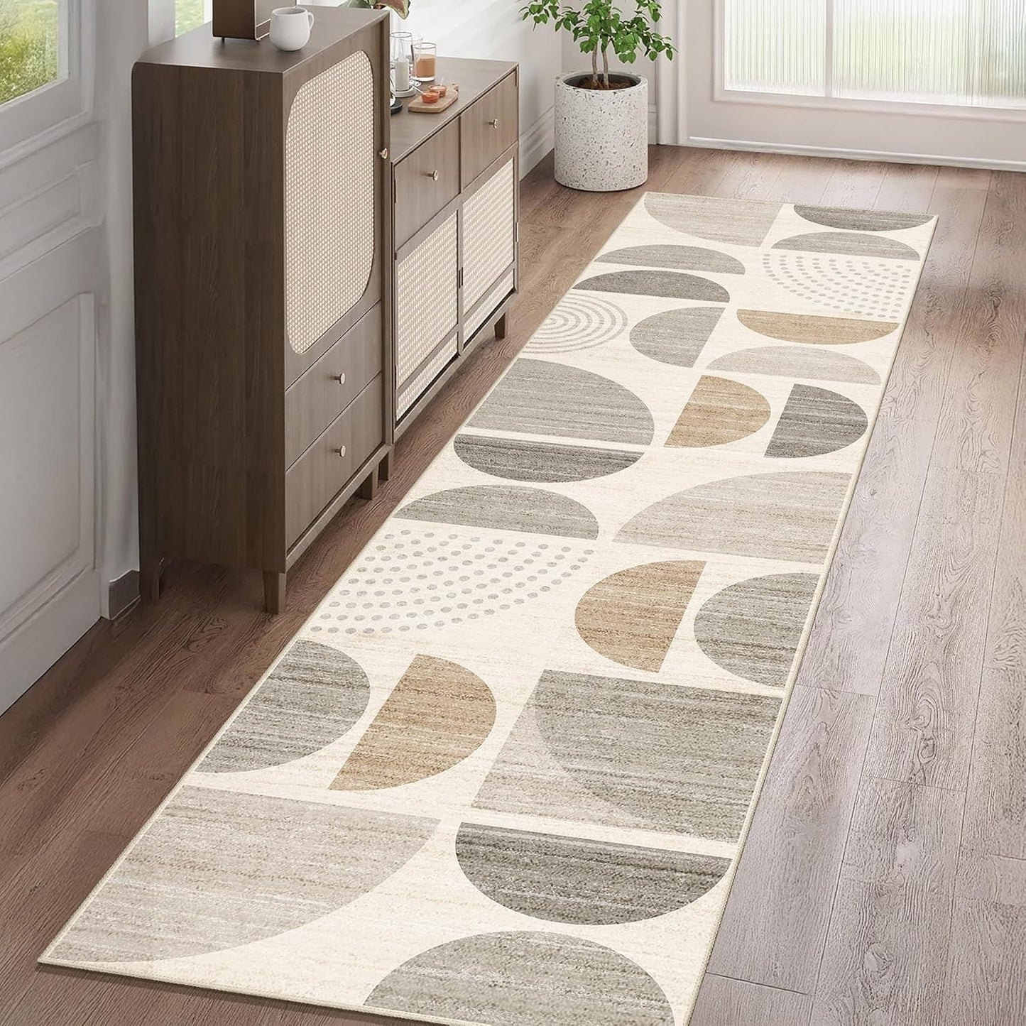 MUJOO Boho Runner Rug Washable 2x8 Area Rug for Hallways