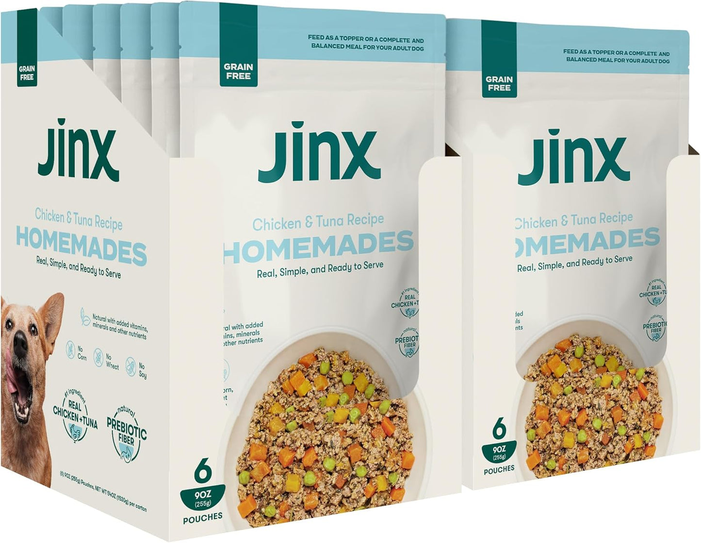 Jinx Homemades Natural Wet Food for Dogs - Chicken & Tuna Mix-in