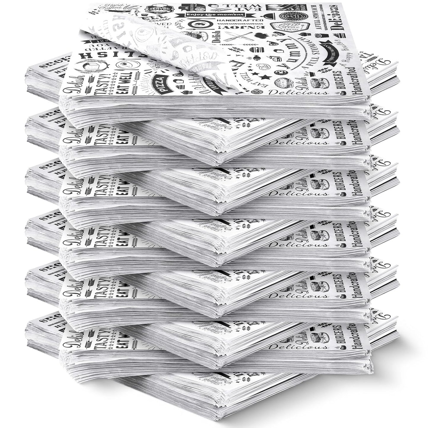 1400 Pcs 12 x 12 Inch Deli Wax Paper Sheets for Food Wrapping