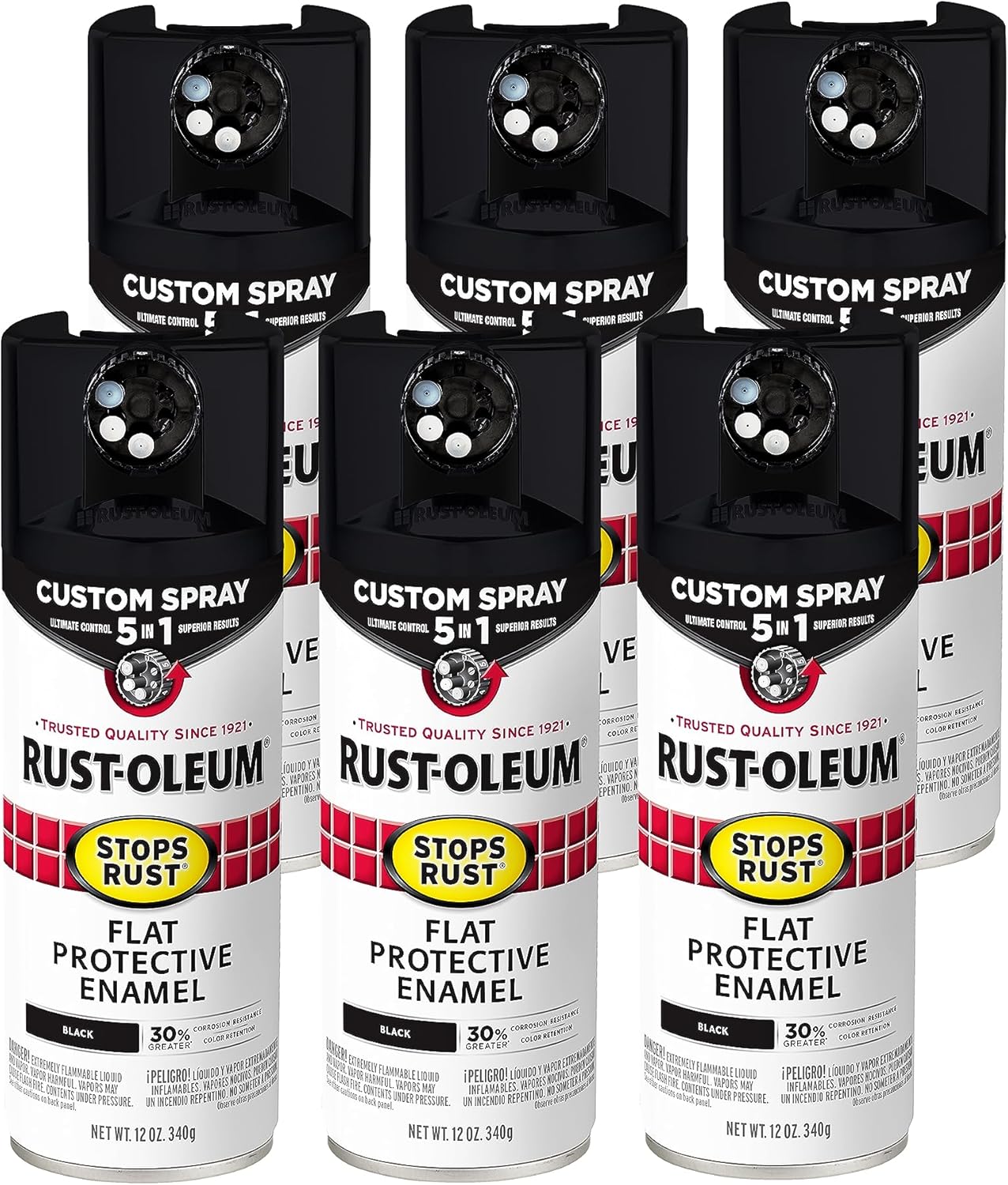 Rust-Oleum 376855-6PK Stops Rust Custom Spray Paint for All Needs