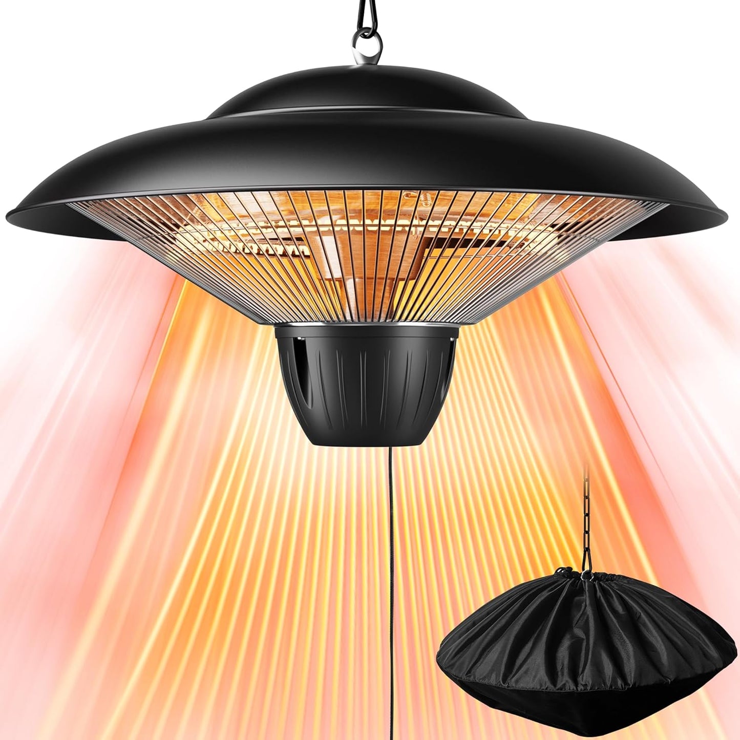 Danluke 1500W Electric Patio Heater - Waterproof & Safe