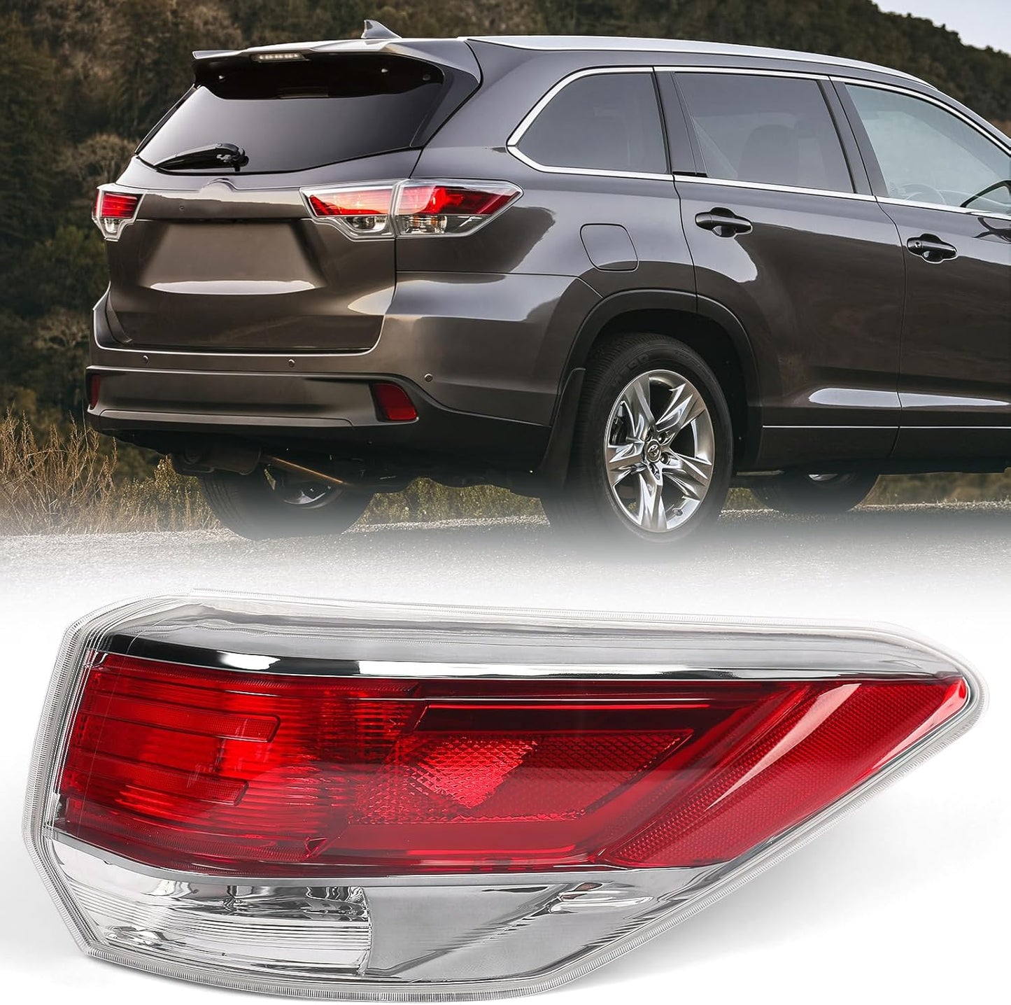 Huray Right Outer Tail Light for Toyota Highlander 2014-2016