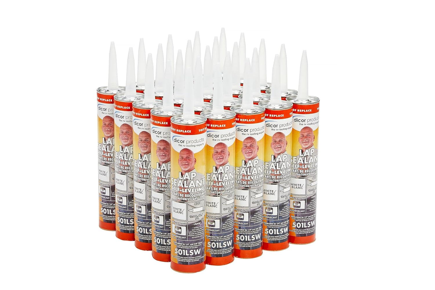 Dicor 25 Pack Self-Leveling Lap Sealant for RV Roofing Repair