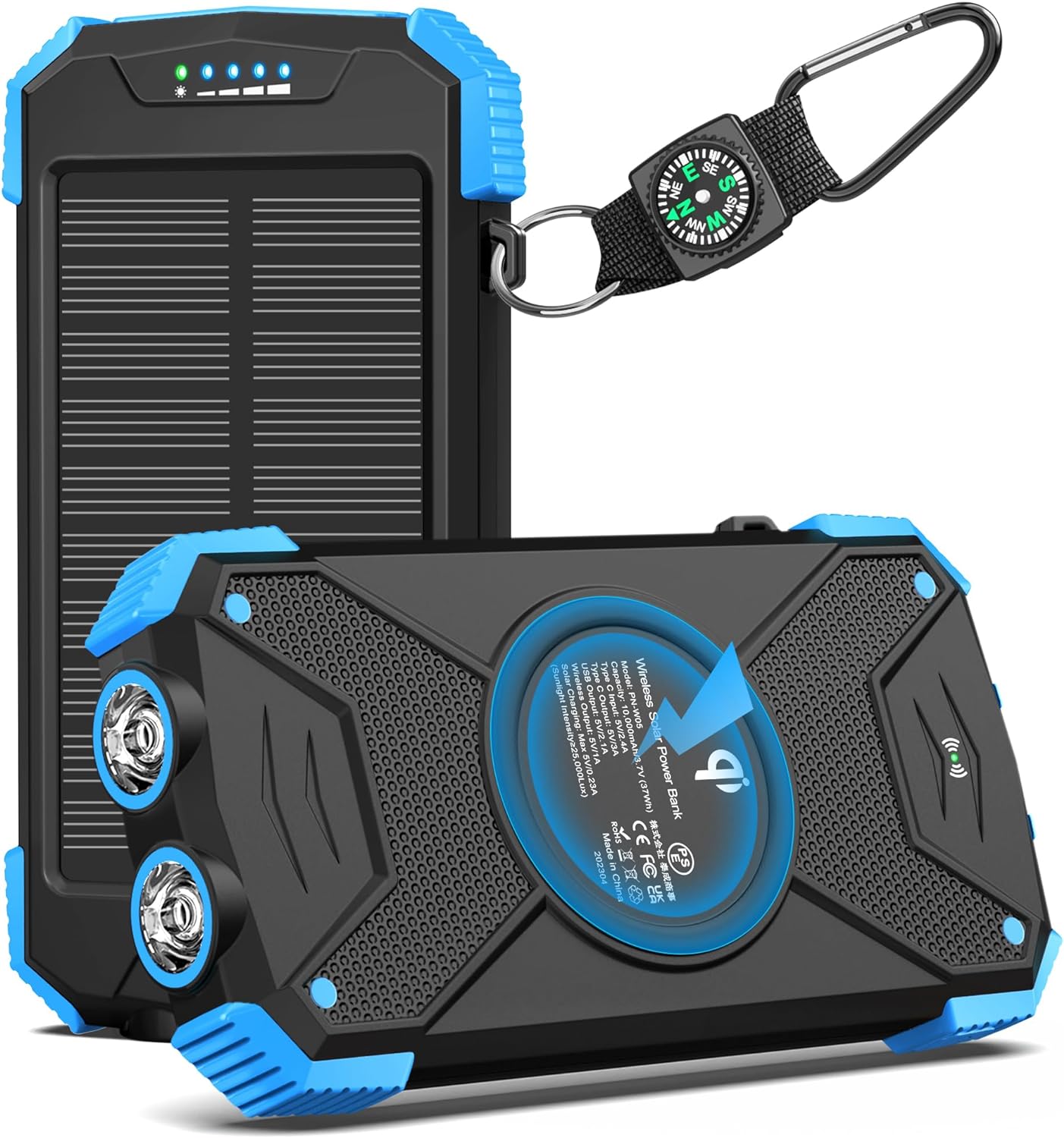 BLAVOR 10,000mAh Solar Charger: Fast Charging Power Bank