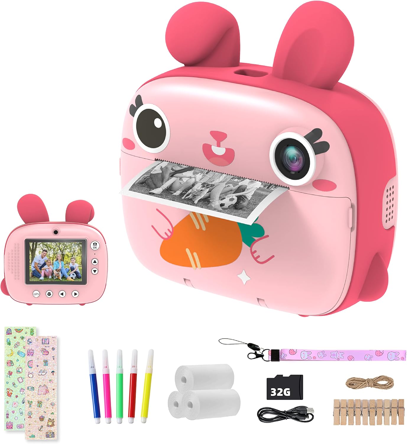 Instant Print Kids Camera - No Ink Needed! CAMCLID