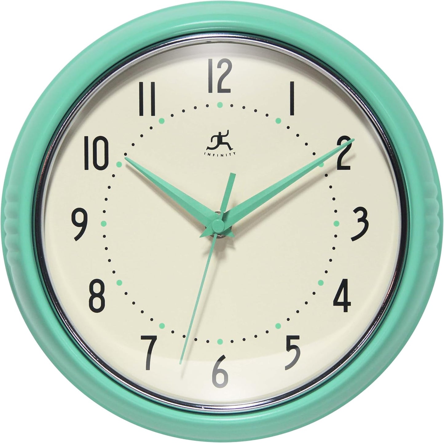 Retro Silent Sweep 9 inch Wall Clock for Kitchen Diner Decor
