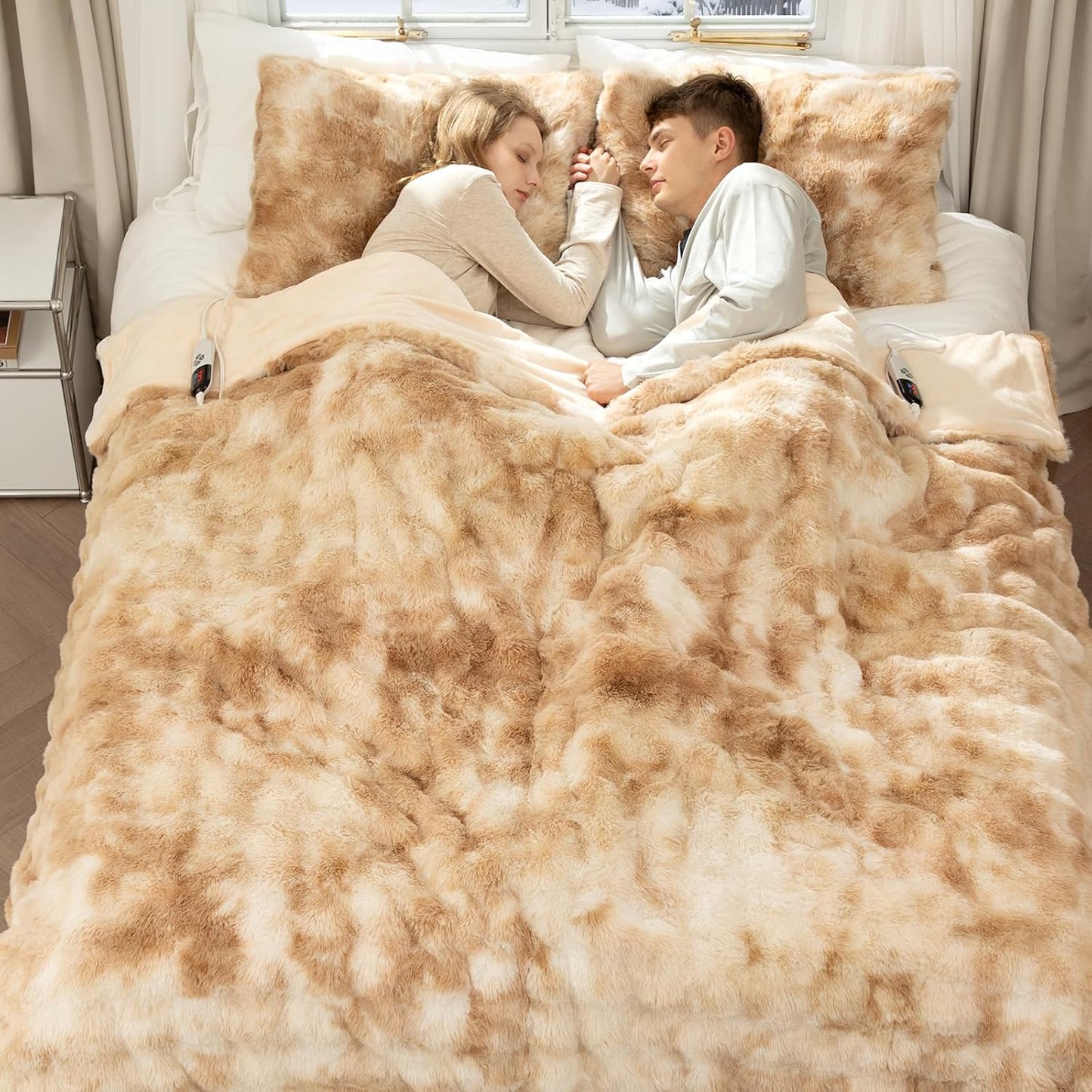Faux Fur Electric Blanket Queen Size for Ultimate Comfort