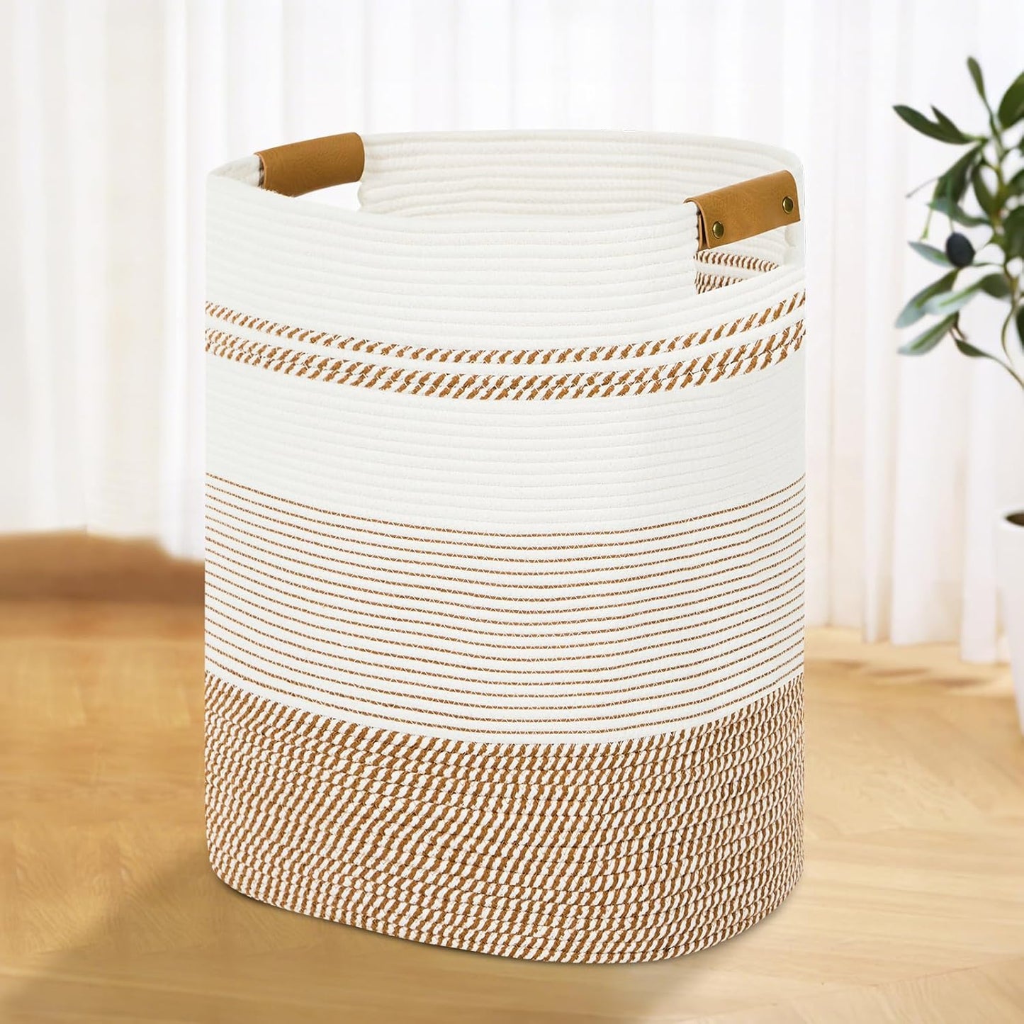 Laundry Basket with Handles - Extra Large Cotton Storage Solution