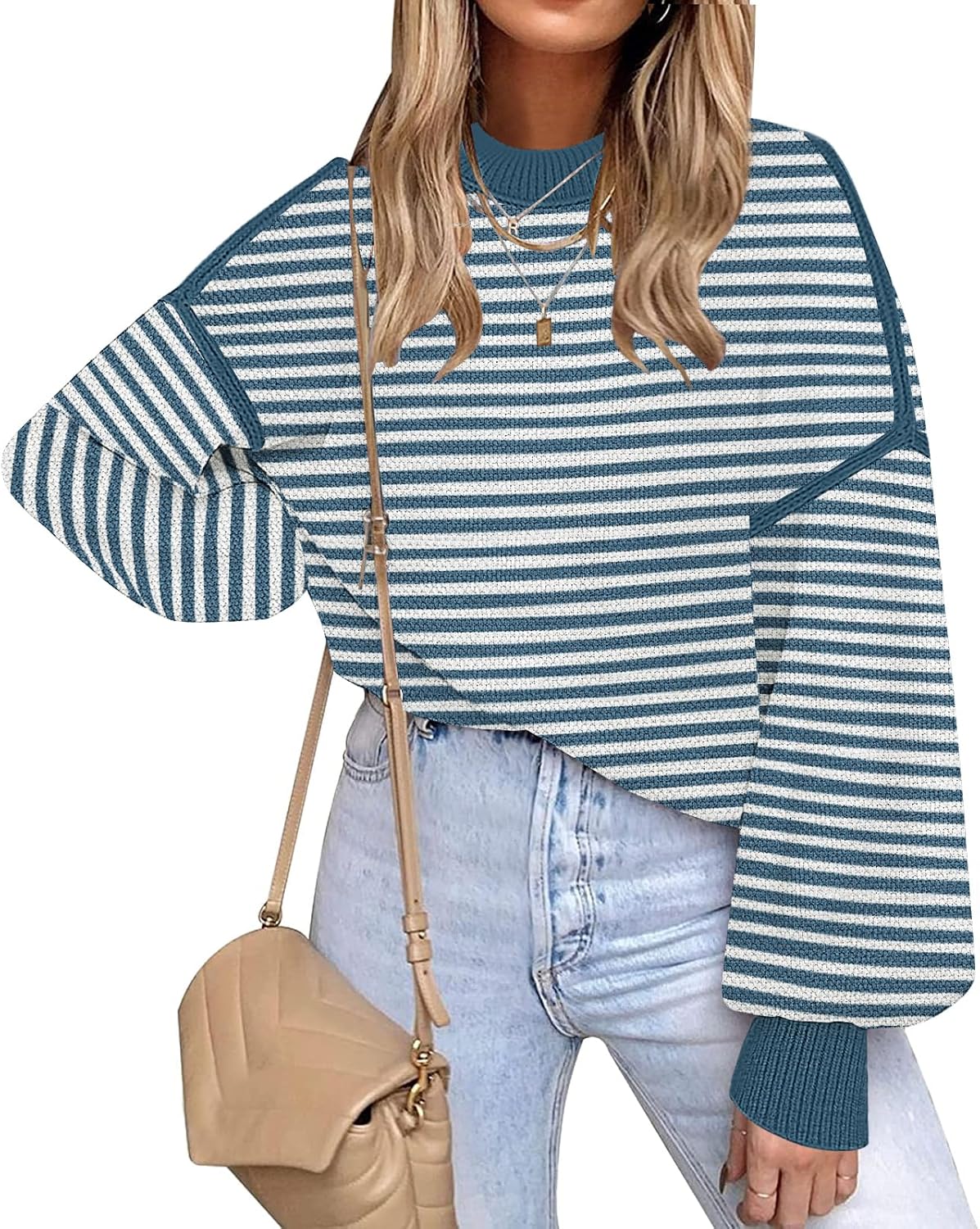 Trendy Oversized Sweaters for Women 2025 Color Block Style