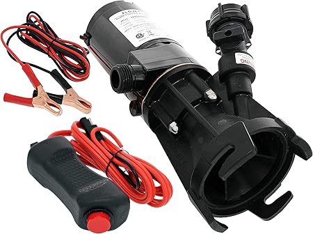 Flojet 18555-000A Portable RV Waste Pump with Garden Hose Discharge