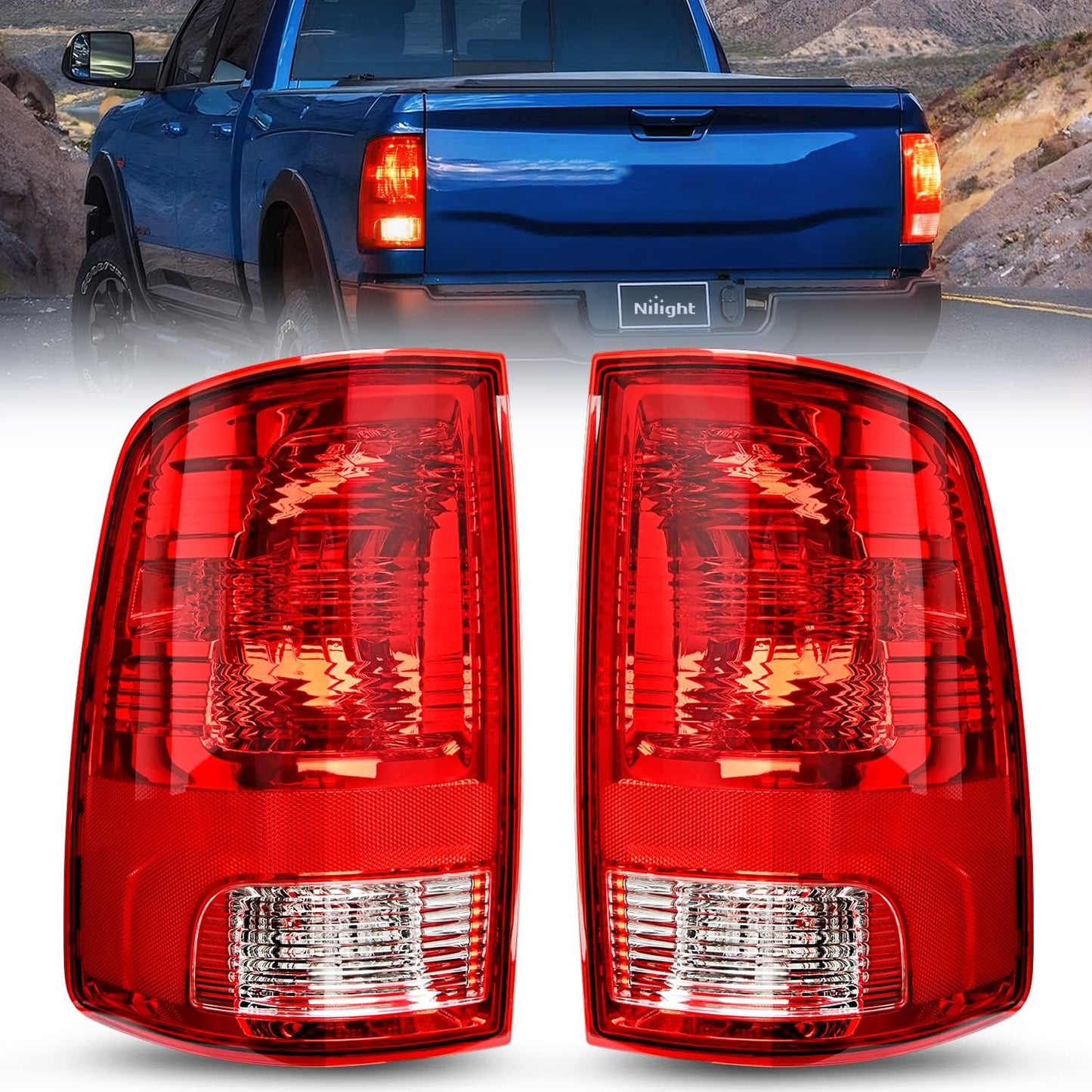 Nilight Taillight Assembly for Dodge Ram 1500 2500 3500 Models