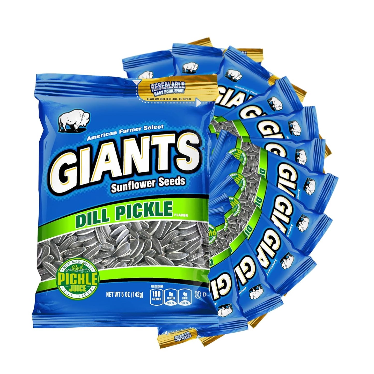 GIANTS Dill Pickle Sunflower Seeds - Bold Flavor in Every Bite