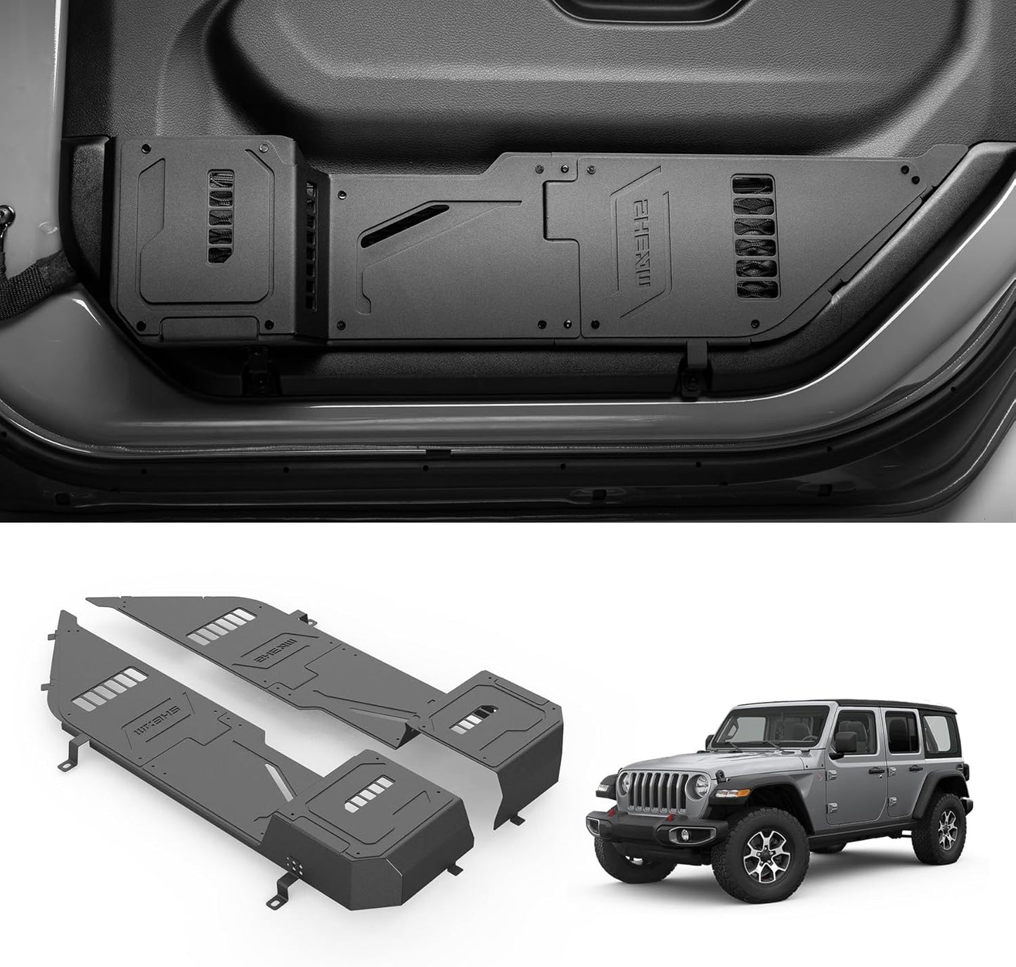 Metal Front Door Pocket Storage Box for 2018-2025 Jeep Wrangler